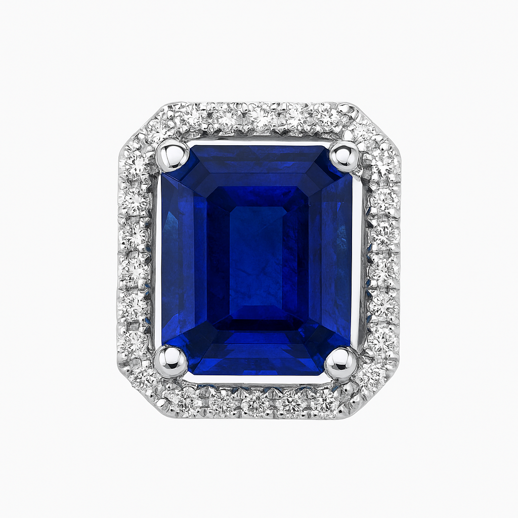 3ct Sapphire & Diamond Studs