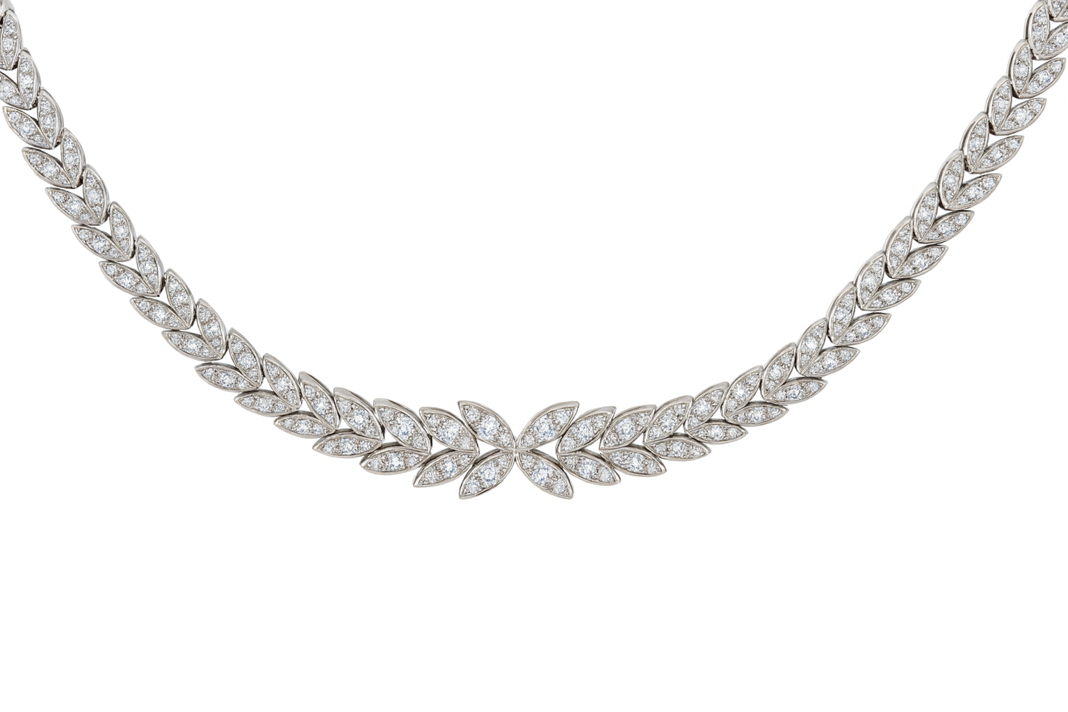 Lustrous Petals Diamond Necklace