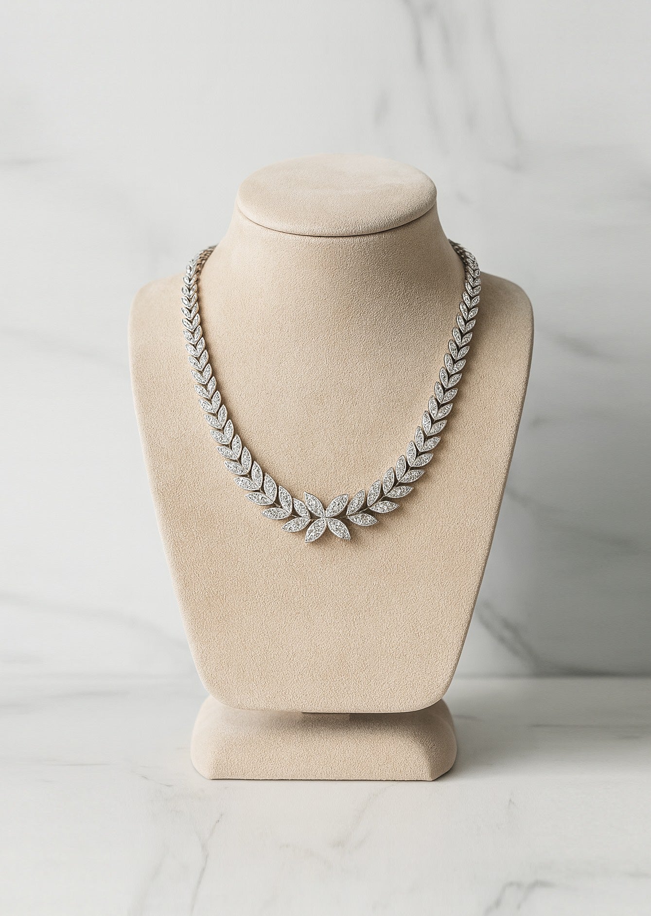 Lustrous Petals Diamond Necklace