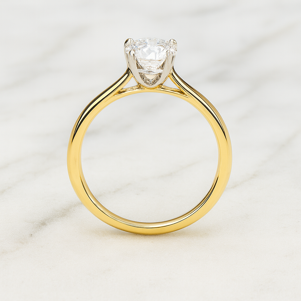 1ct Oval Solitaire Diamond Ring