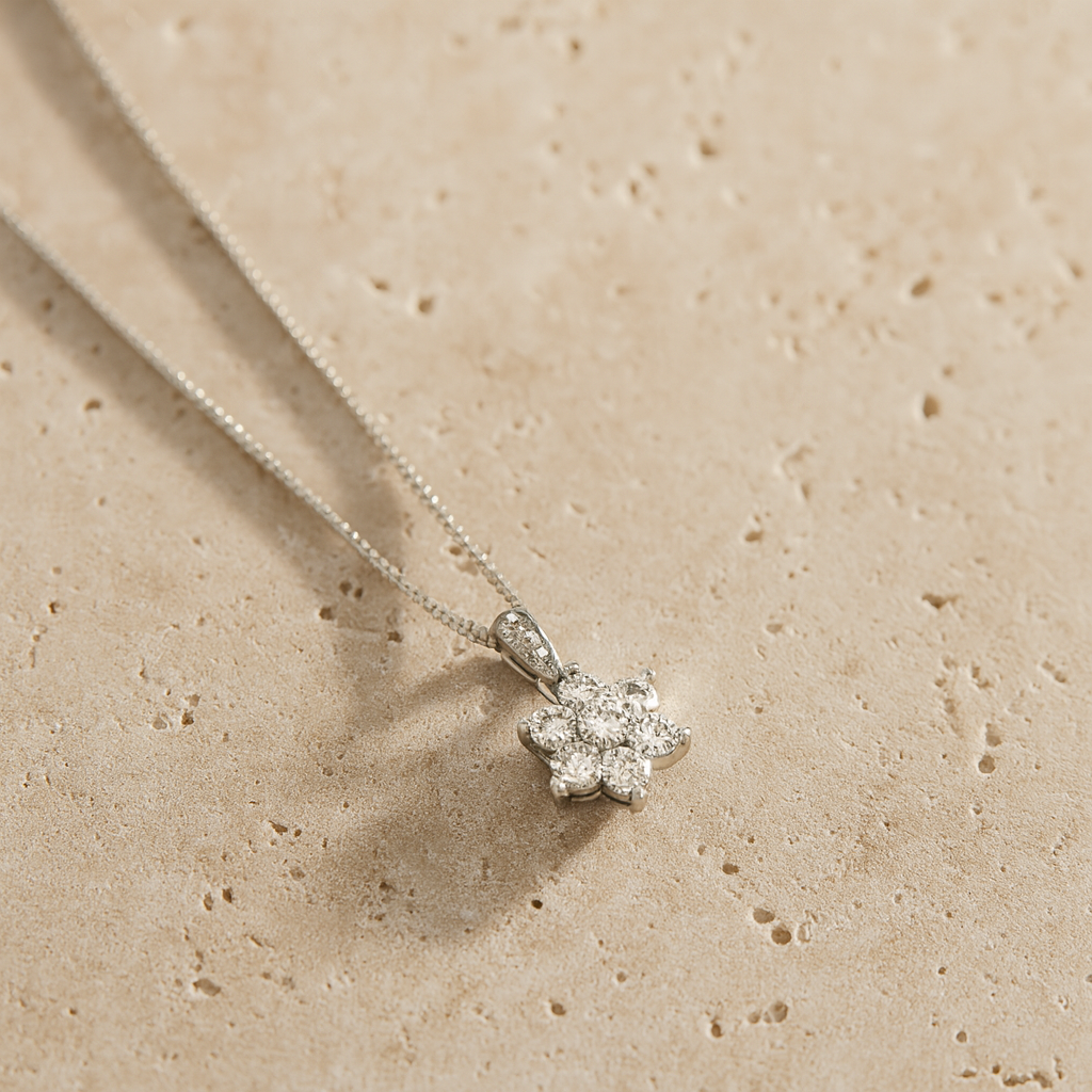 Diamond Blossom Pendant