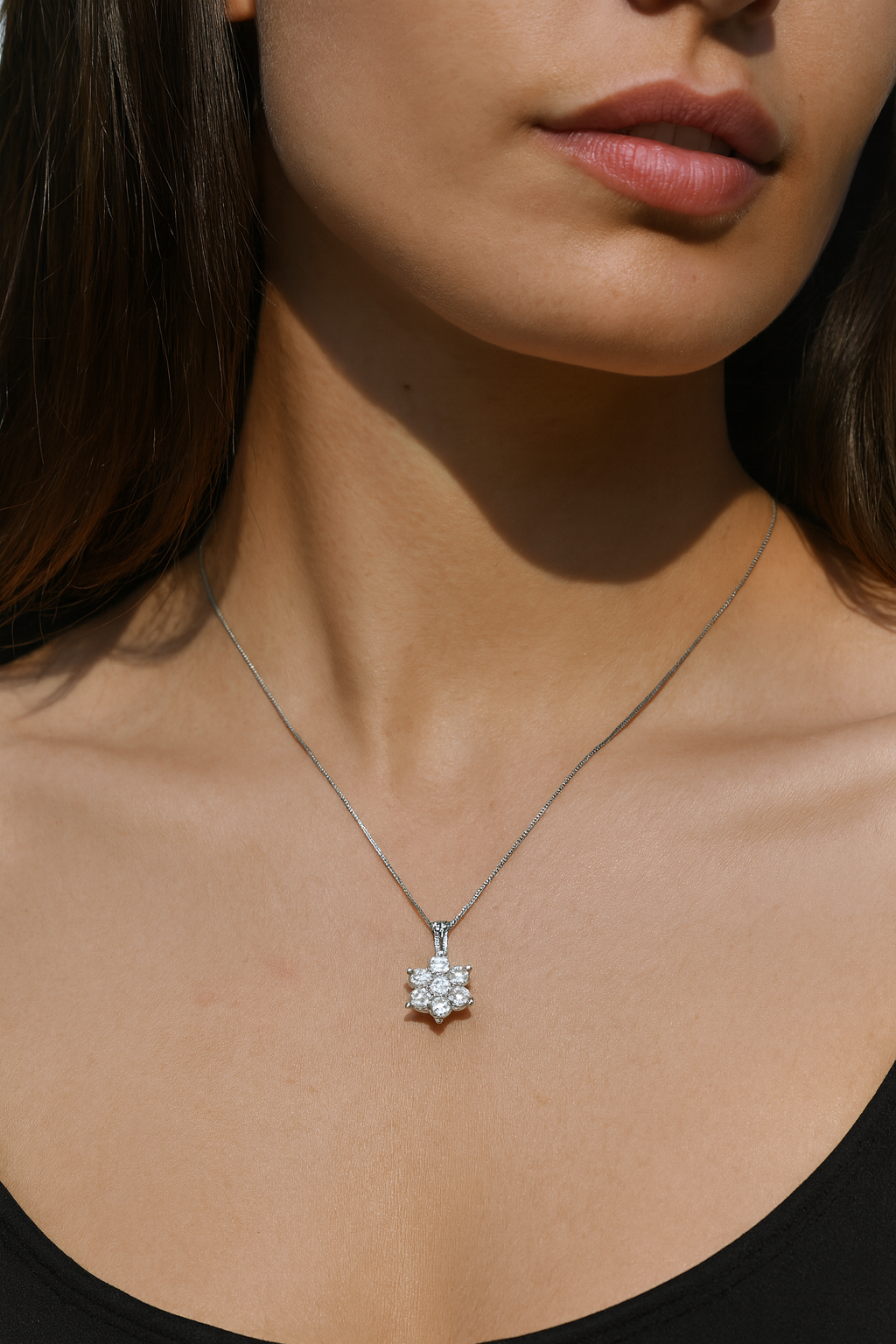 Diamond Blossom Pendant