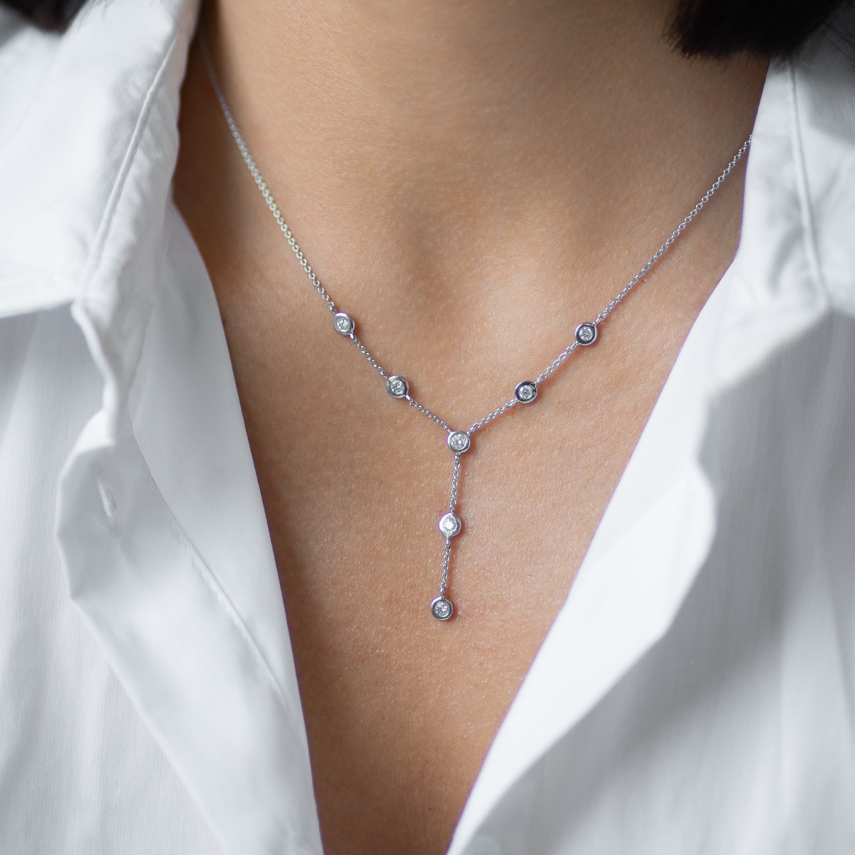 Gold Necklace with Diamonds