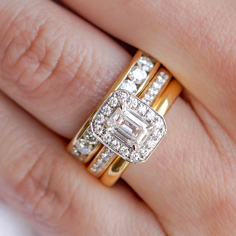 0.90ct Emerald Cut Diamond Ring