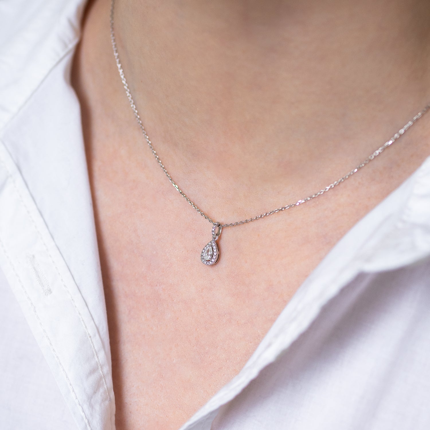 Pear Shape Diamond Pendant