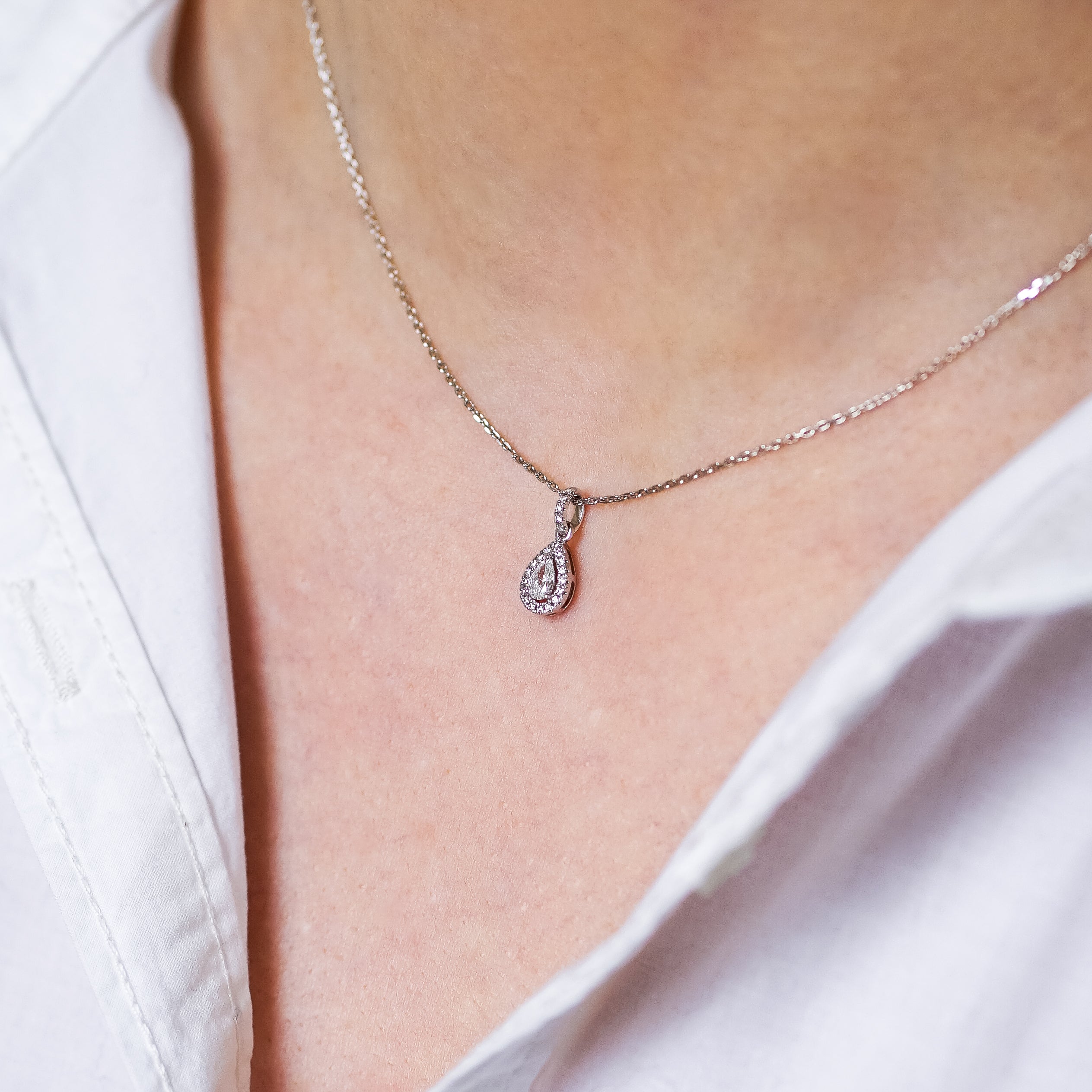 Pear Shape Diamond Pendant