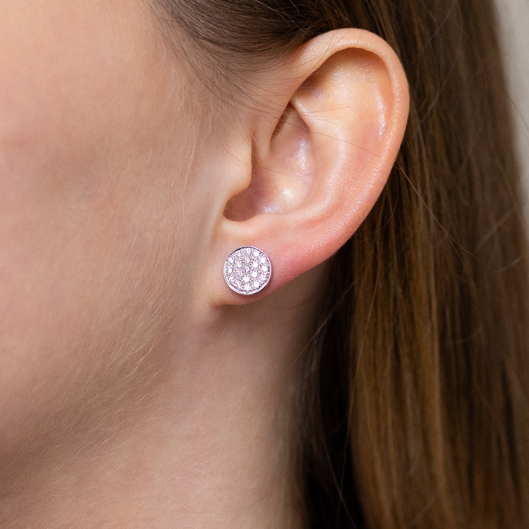 Circle of Life Stud Earrings with Diamonds