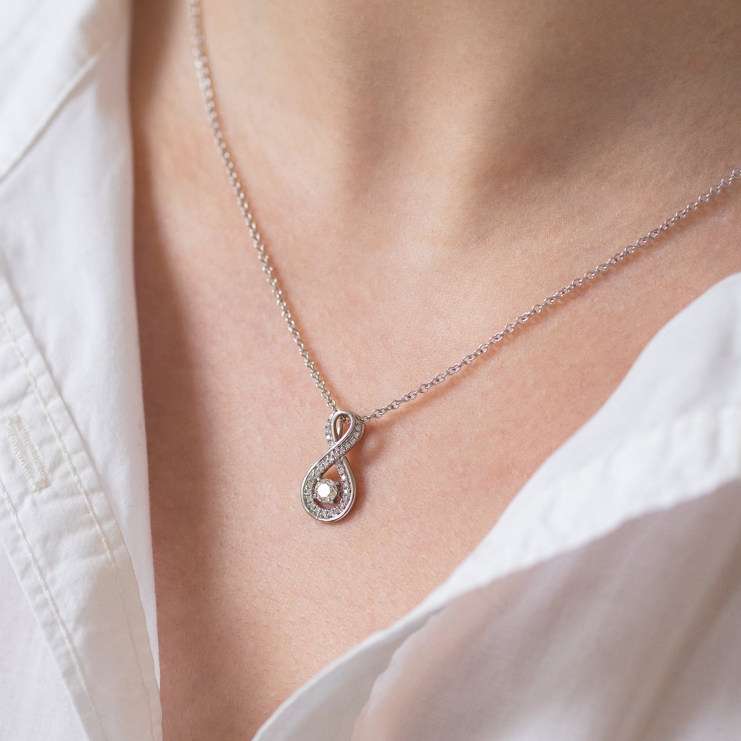 Infinity 0.30ct Diamond Pendant