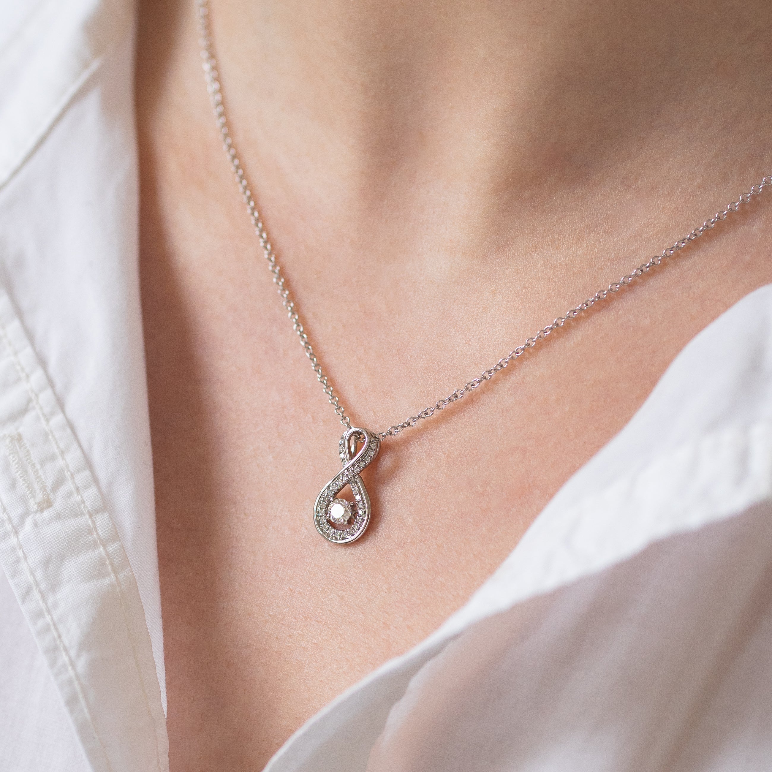 Infinity 0.30ct Diamond Pendant
