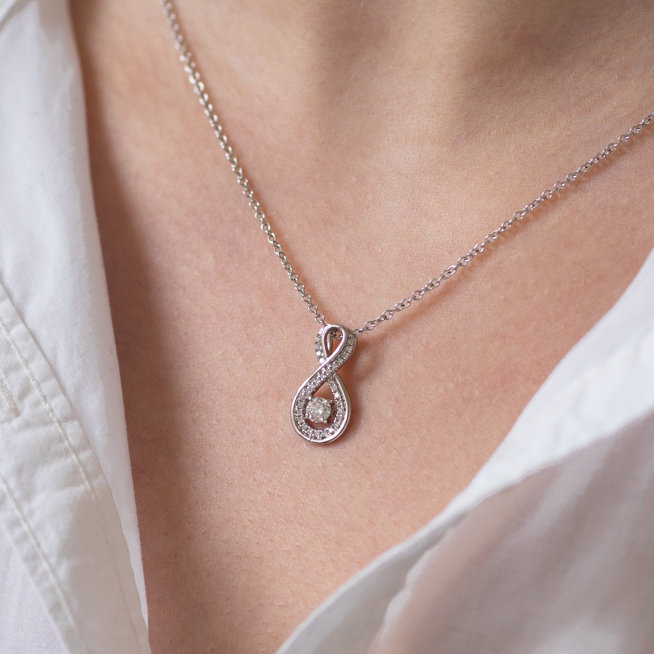Infinity 0.30ct Diamond Pendant