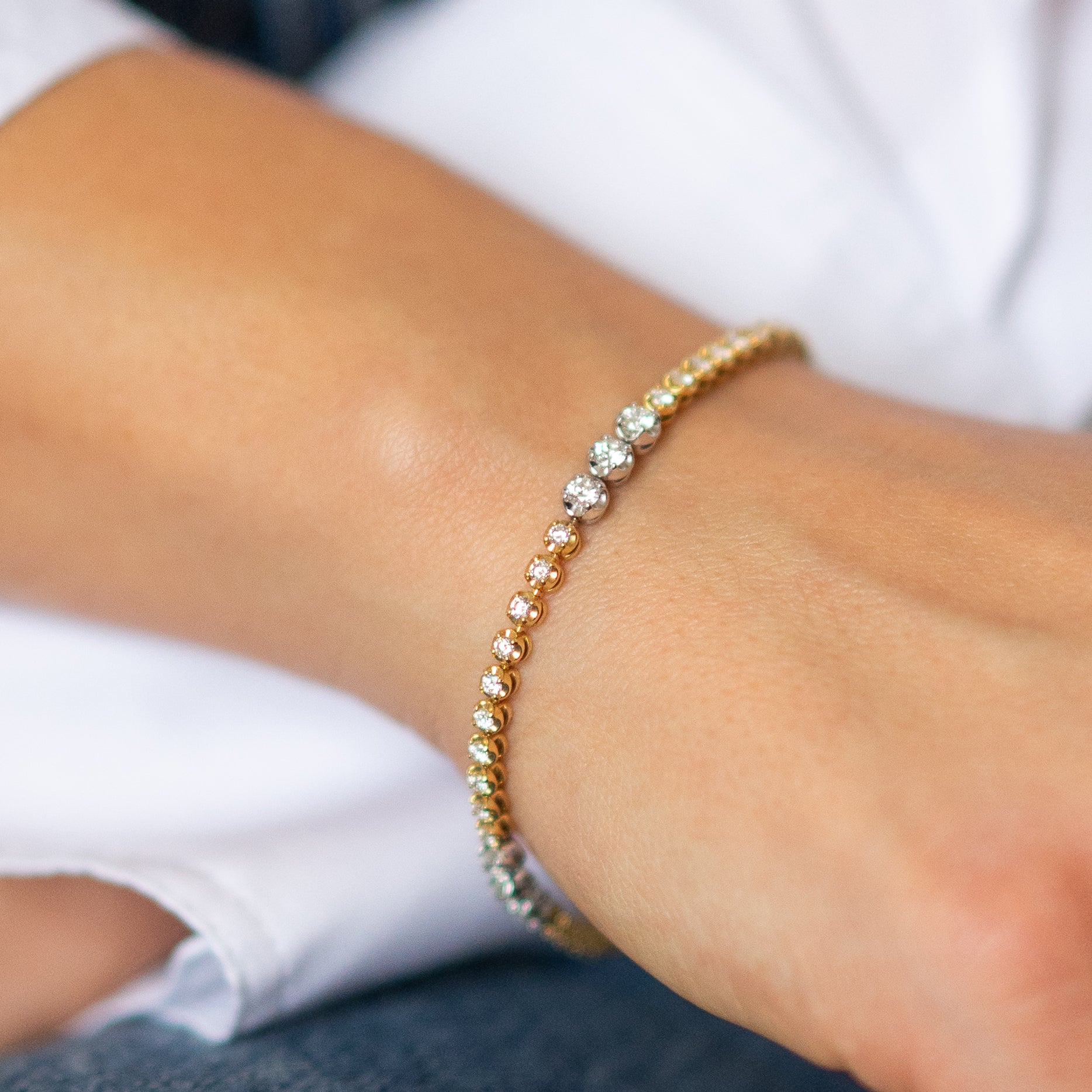 2.20ct Diamond Tennis Bracelet in Gold