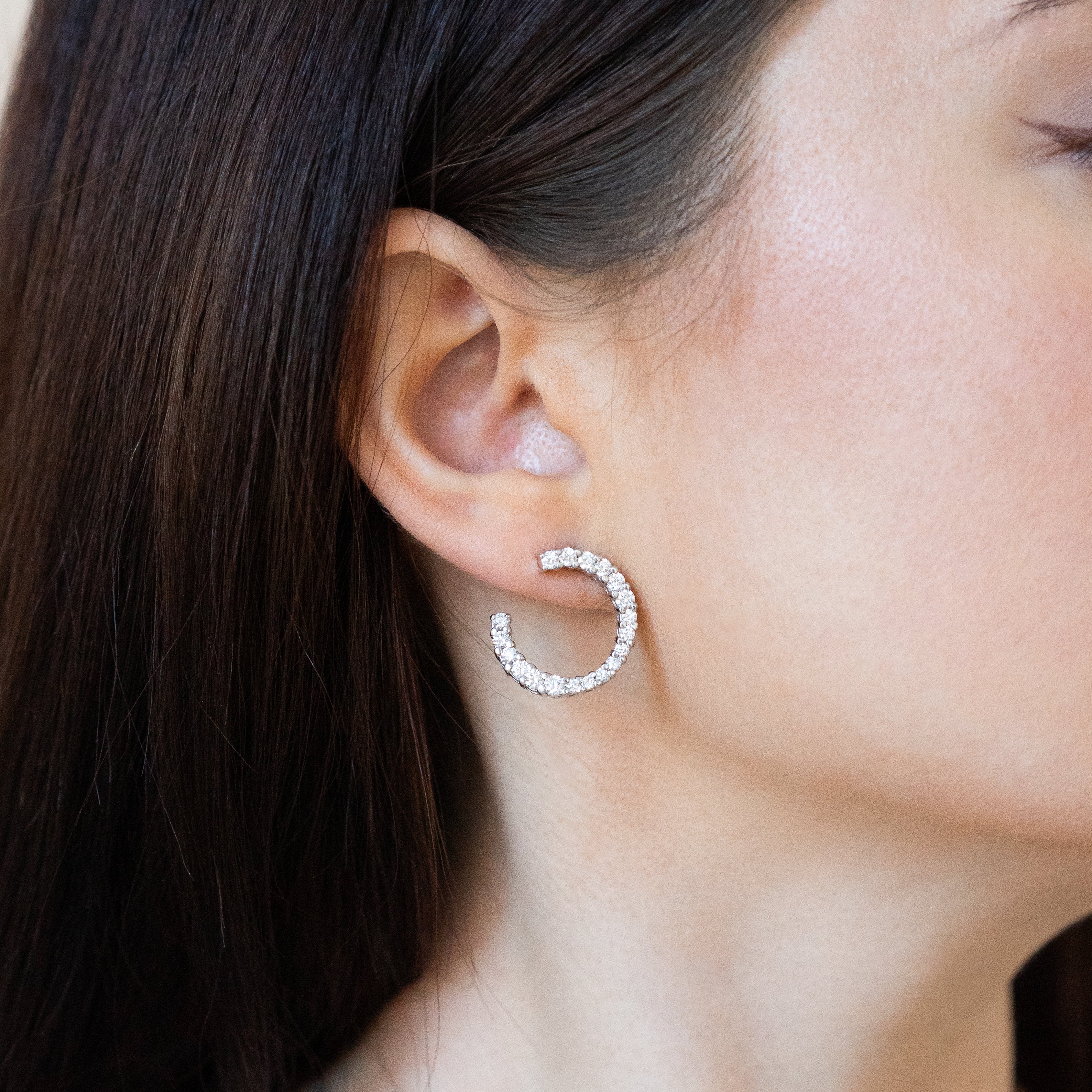 Diamond Hoop Earrings