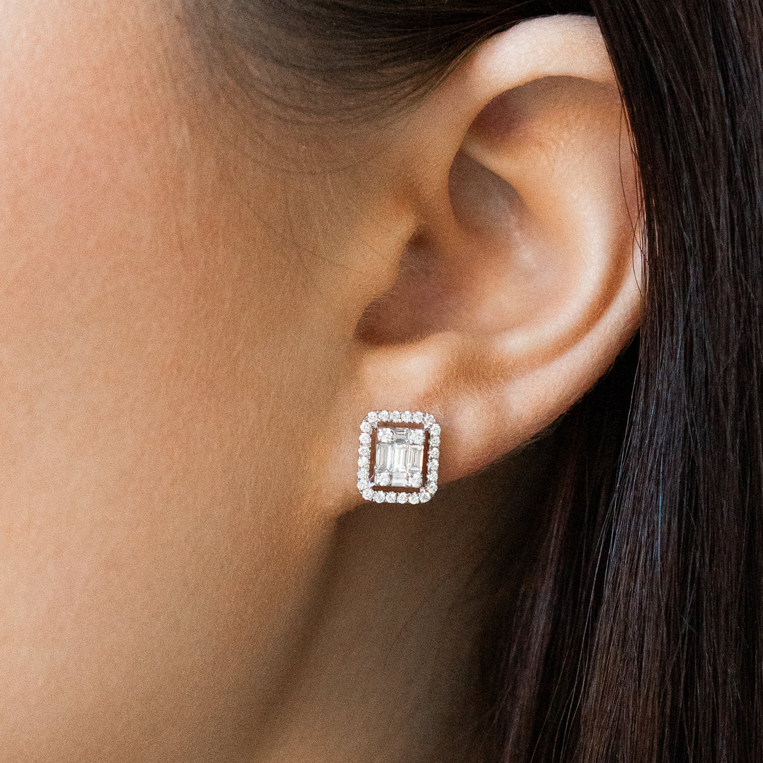 Diamond Cluster Earrings