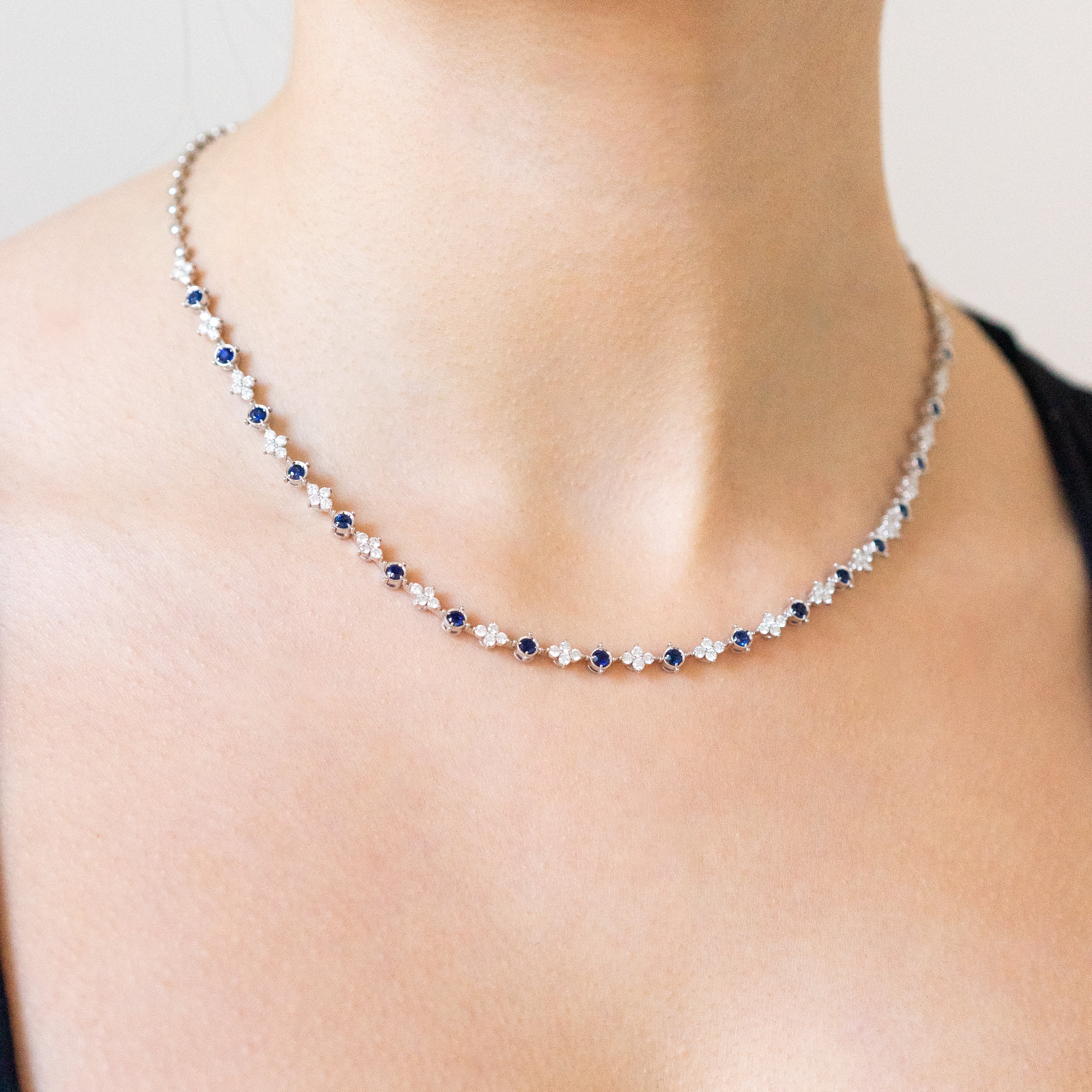 Sapphire and Diamond Necklace