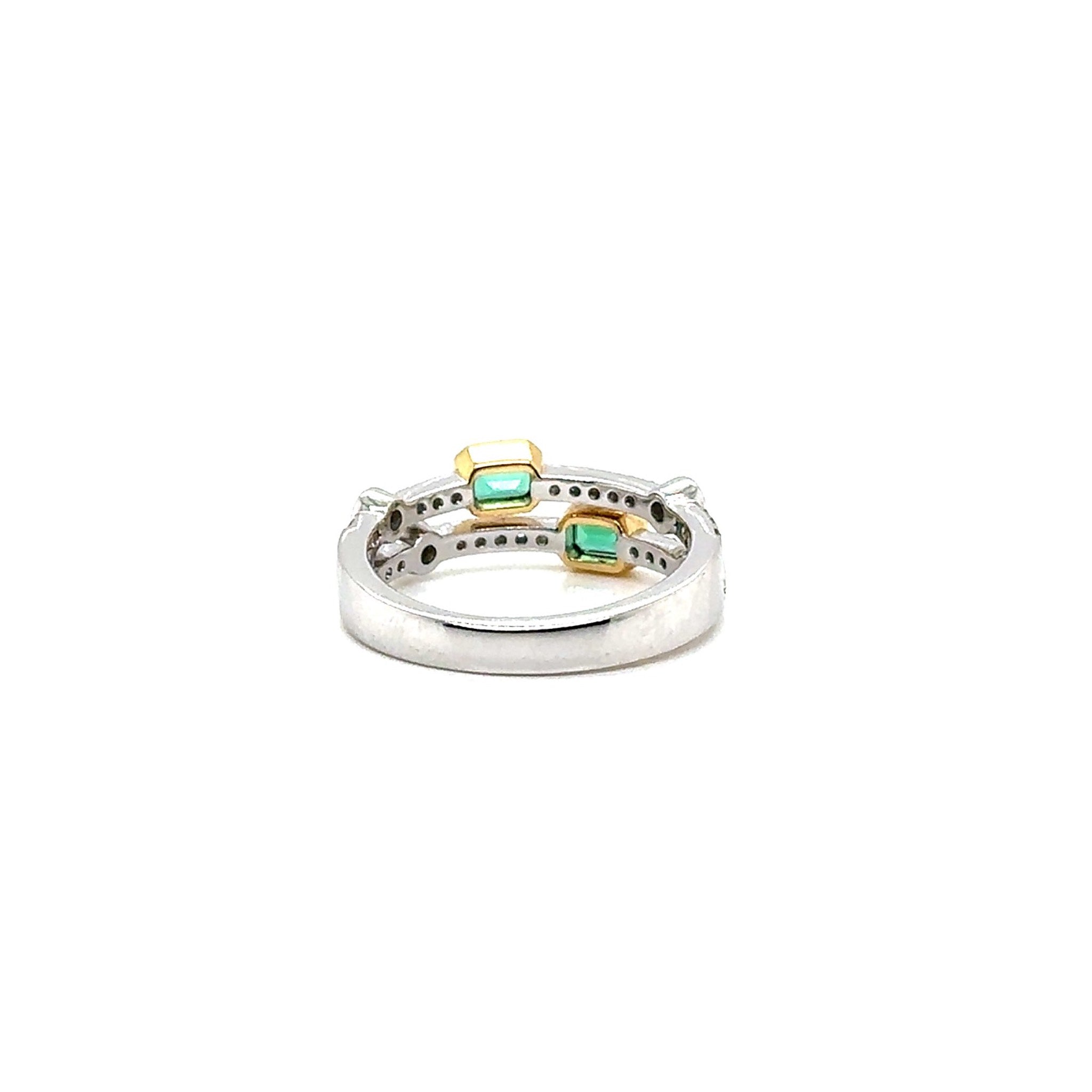 Emerald and Diamond Art-Deco ring