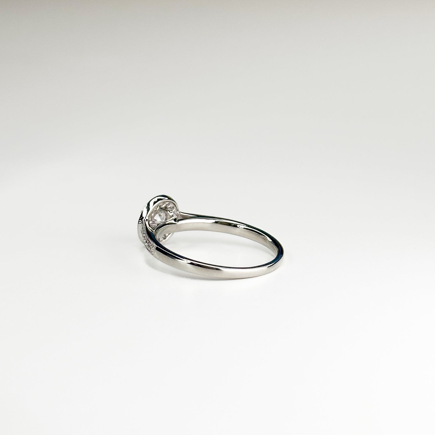 0.38ct Round Diamond Ring with Diamond Halo