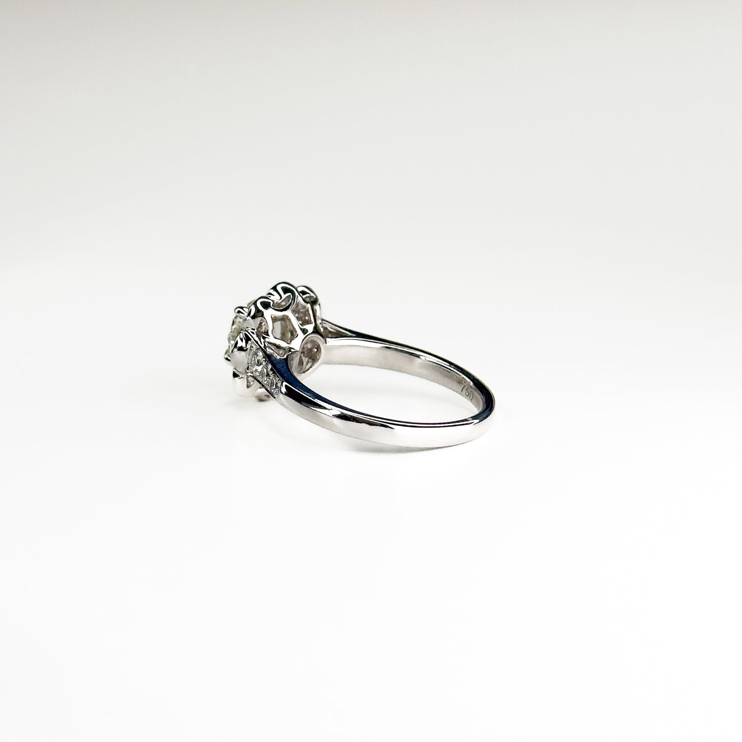 1.00ct Round Cut Diamond Platinum Ring
