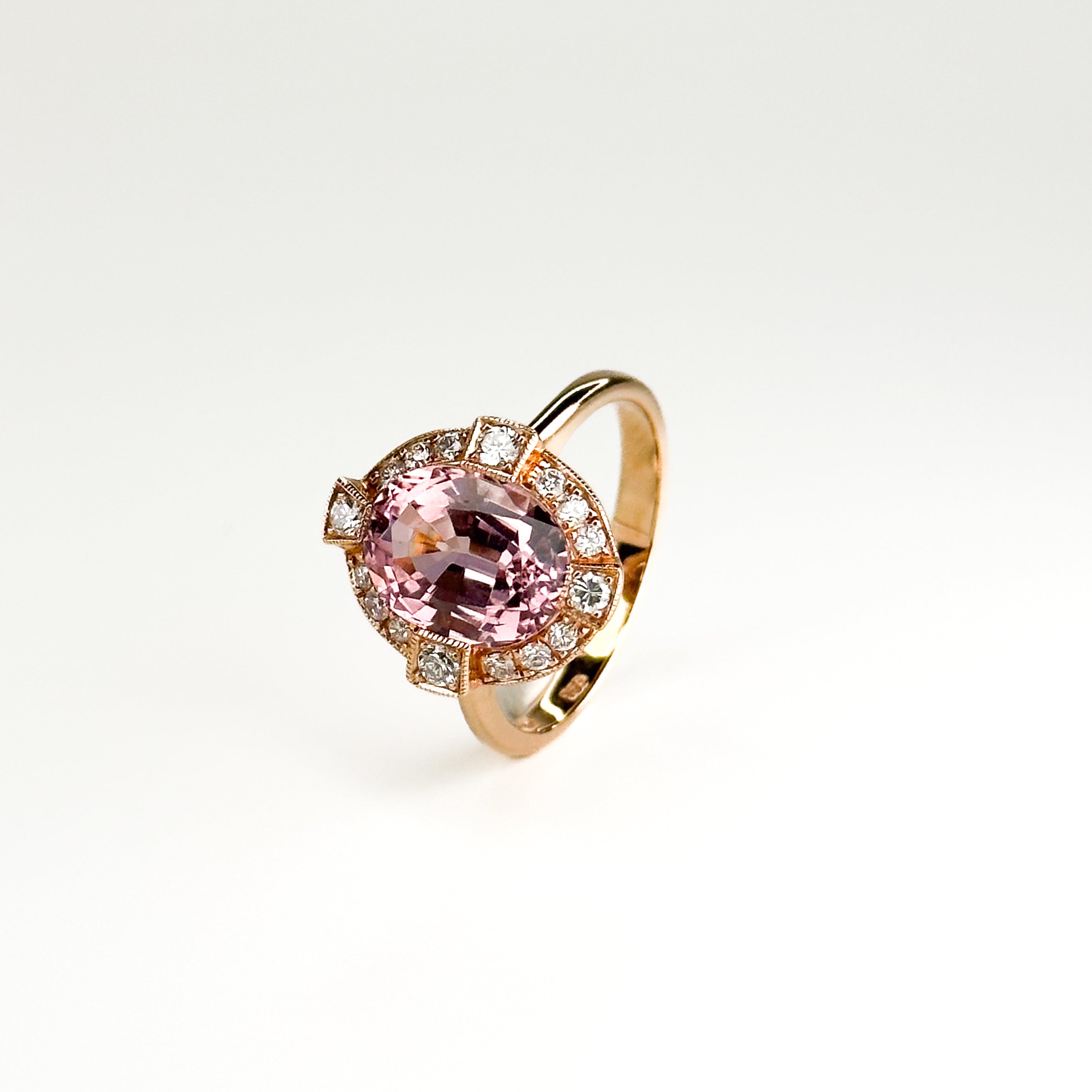 3.03ct Oval Light Pink Tourmaline Ring