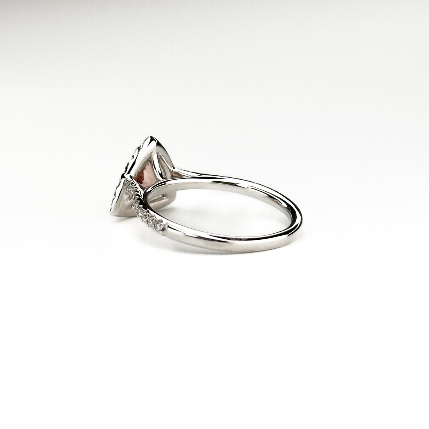Trillion Cut Pink Topaz Ring