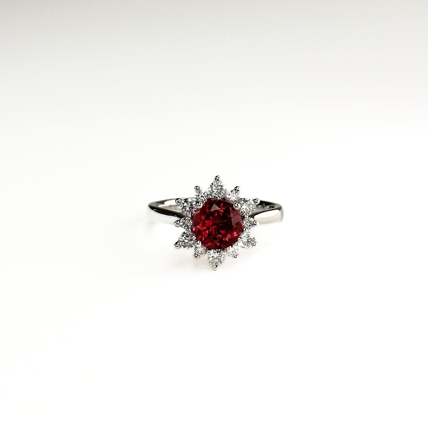1.20ct Pink Tourmaline Platinum Ring