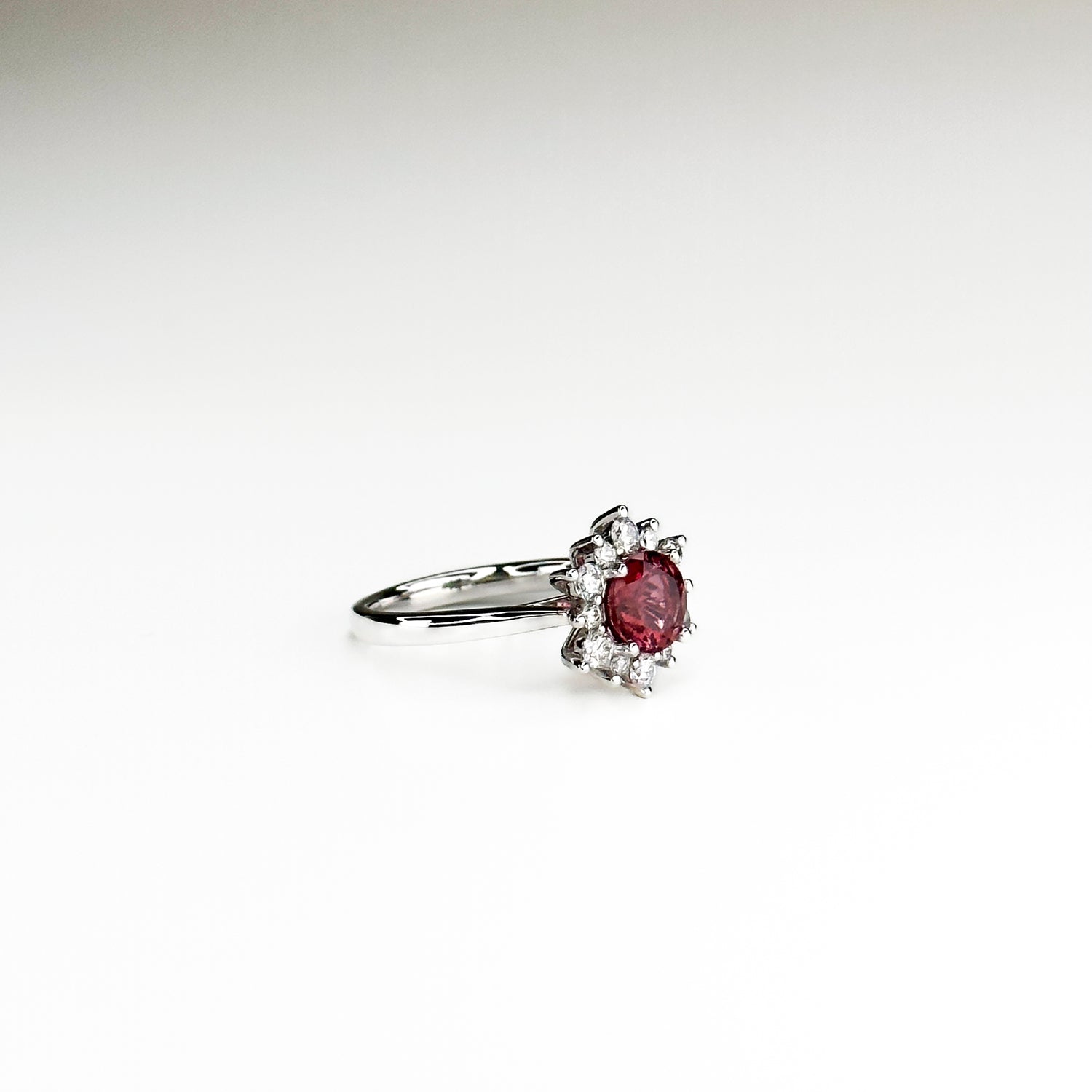 1.20ct Pink Tourmaline Platinum Ring