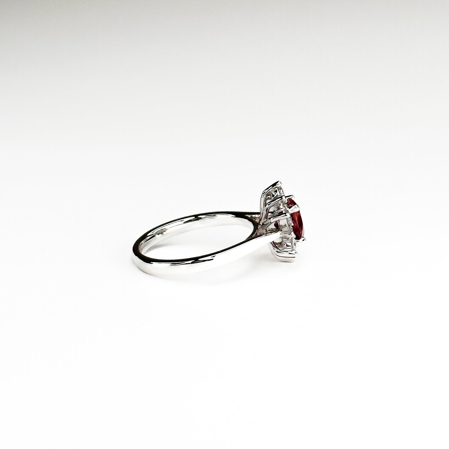 1.20ct Pink Tourmaline Platinum Ring