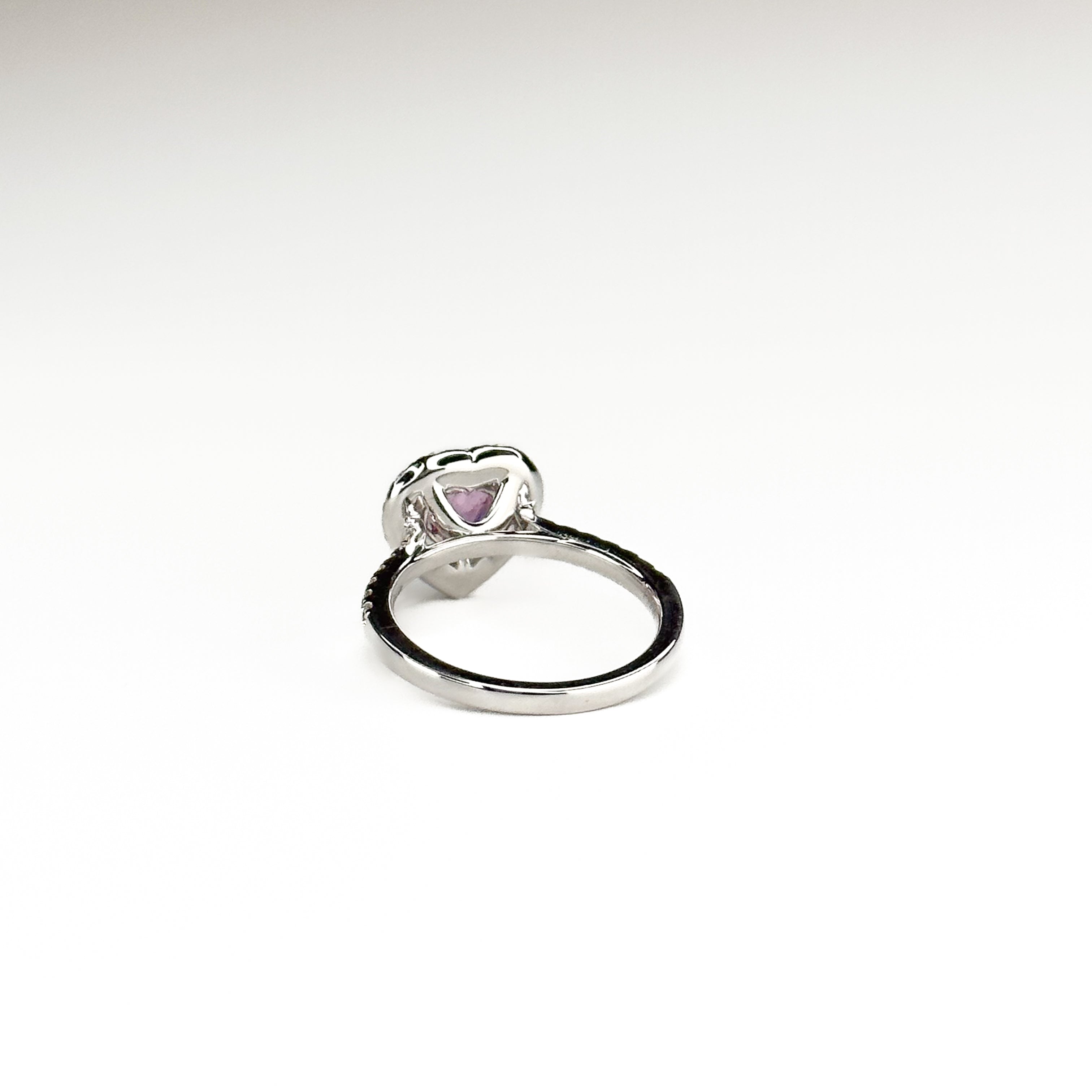 0.94ct Heart Shape Pink Sapphire Ring
