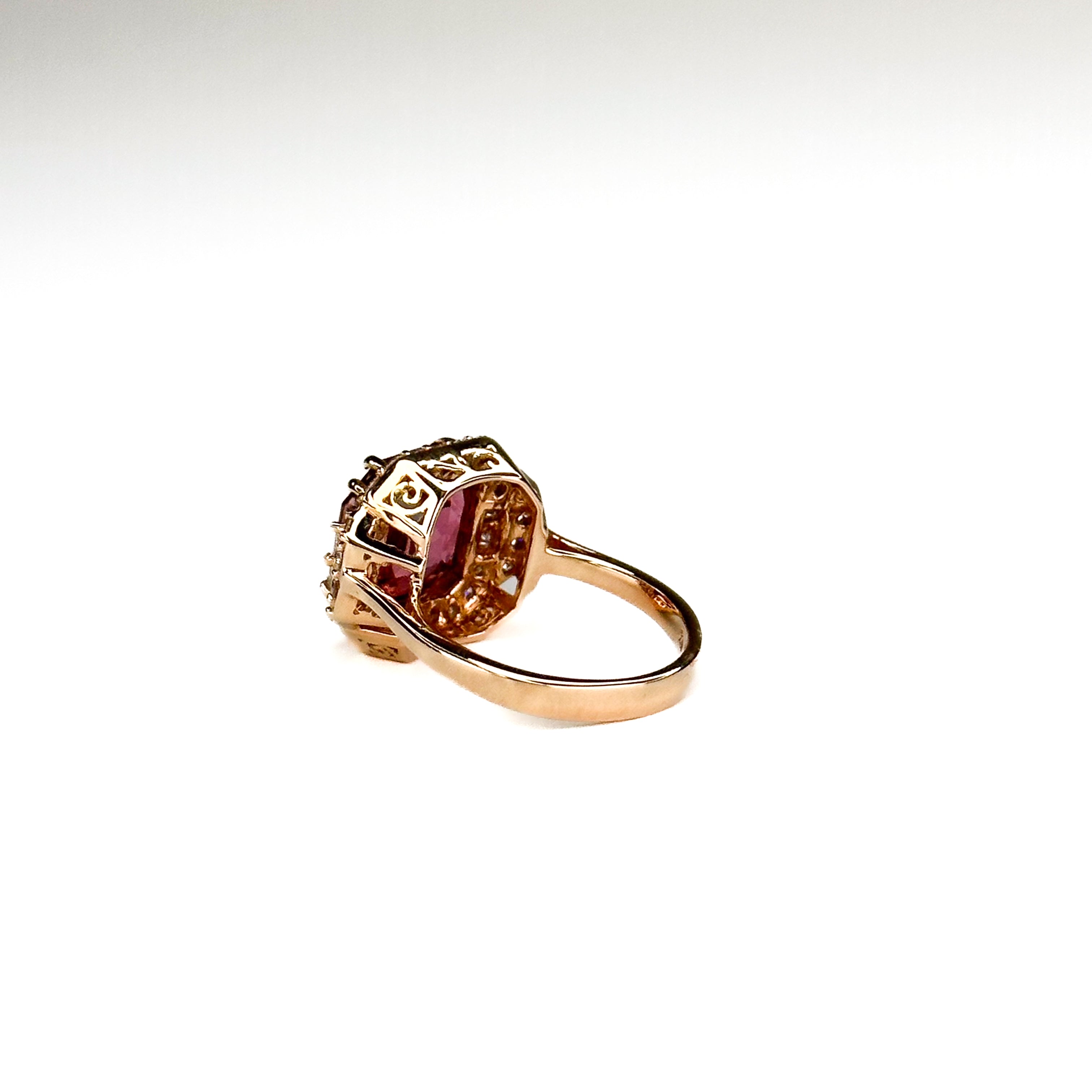 5.29ct Octagon Pink Tourmaline Ring