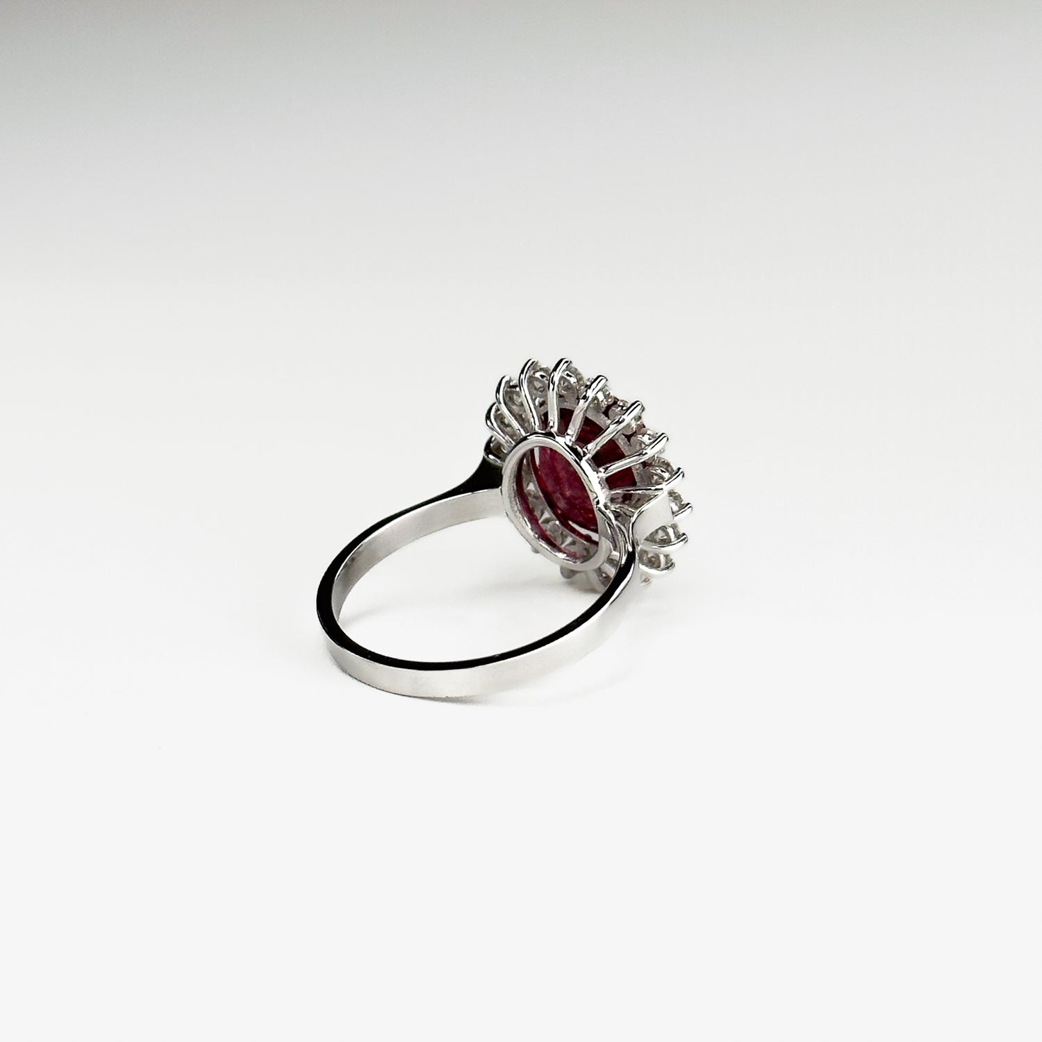 4.37ct Oval Pink Ruby Ring