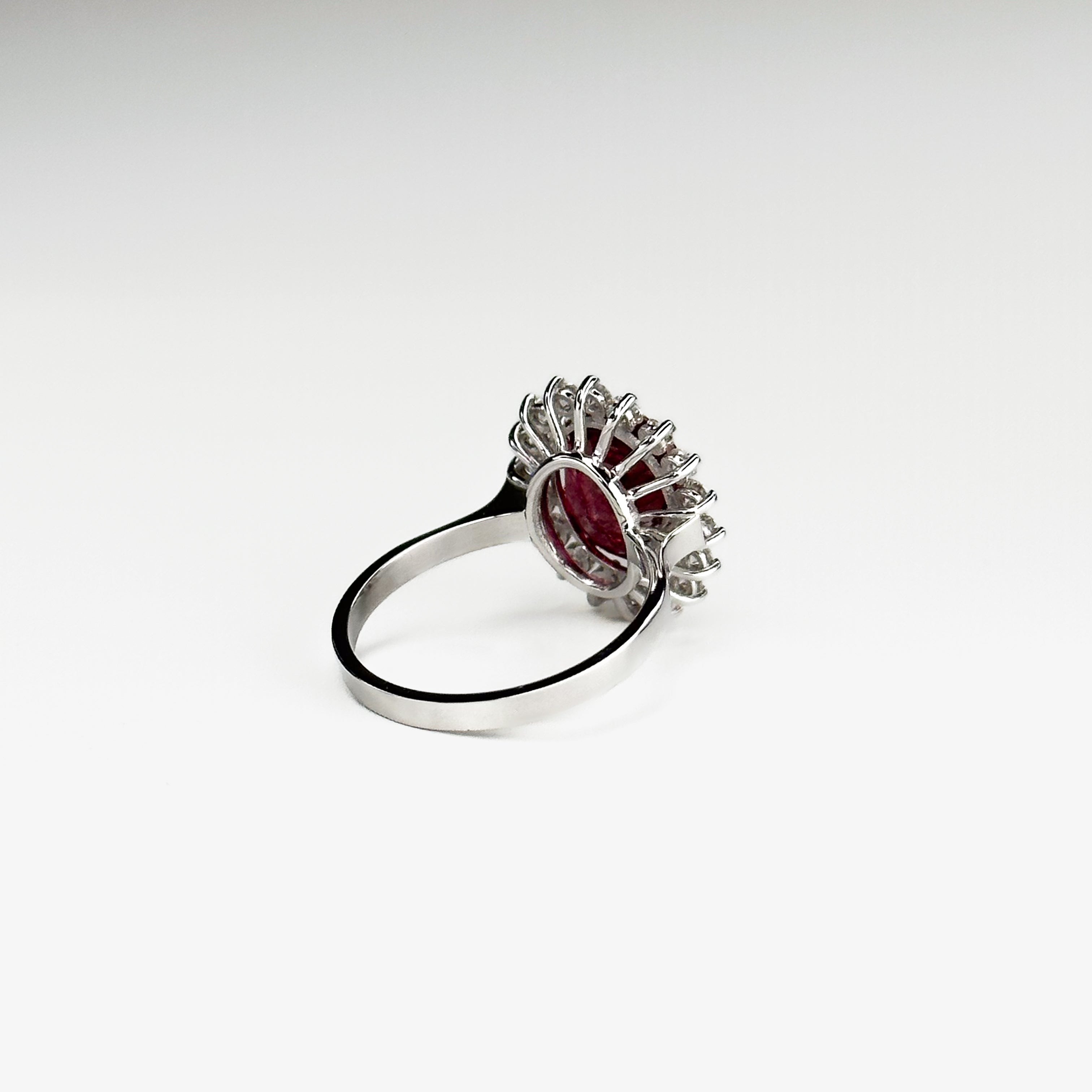 4.37ct Oval Pink Ruby Ring