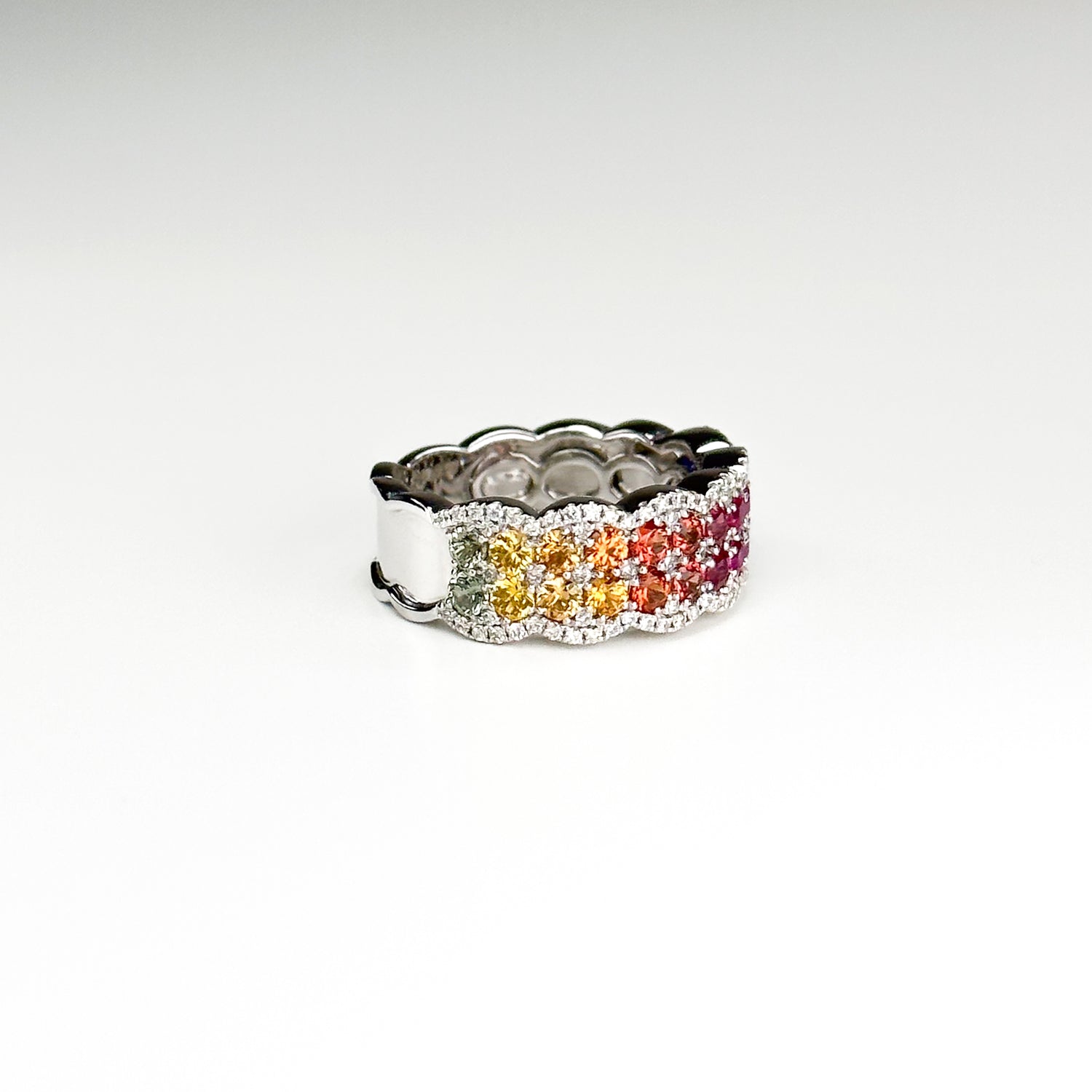 Rainbow Sapphires Dress Ring
