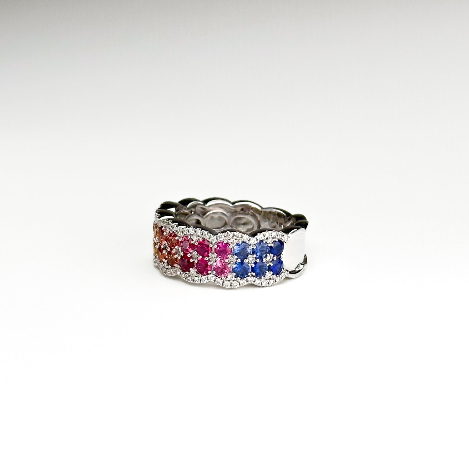 Rainbow Sapphires Dress Ring