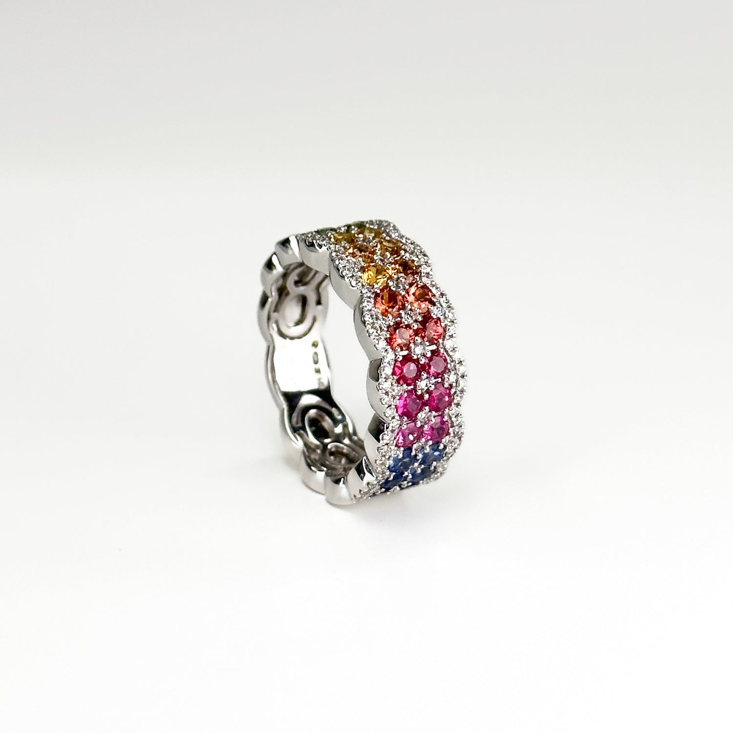 Rainbow Sapphires Dress Ring