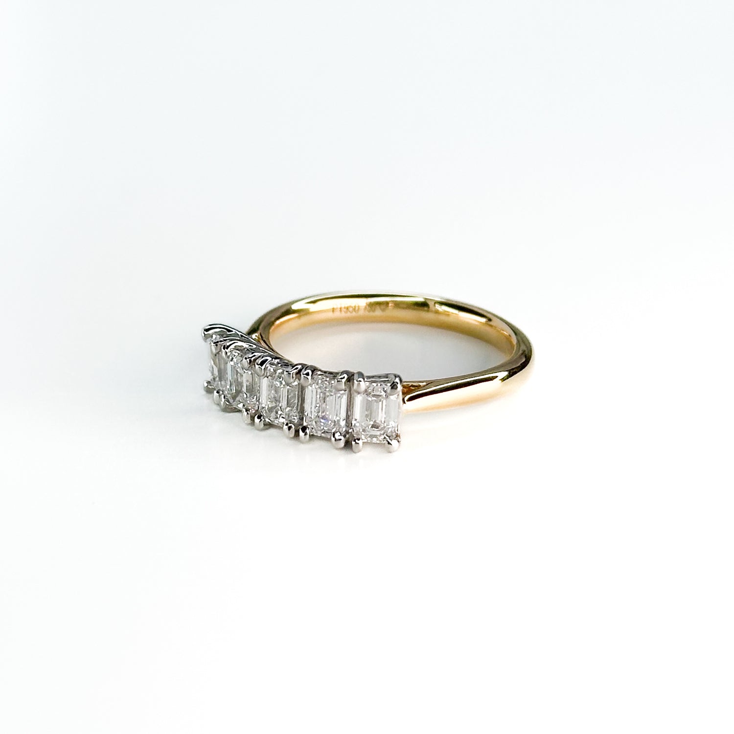 5 GIA Emerald Cut Diamond Ring