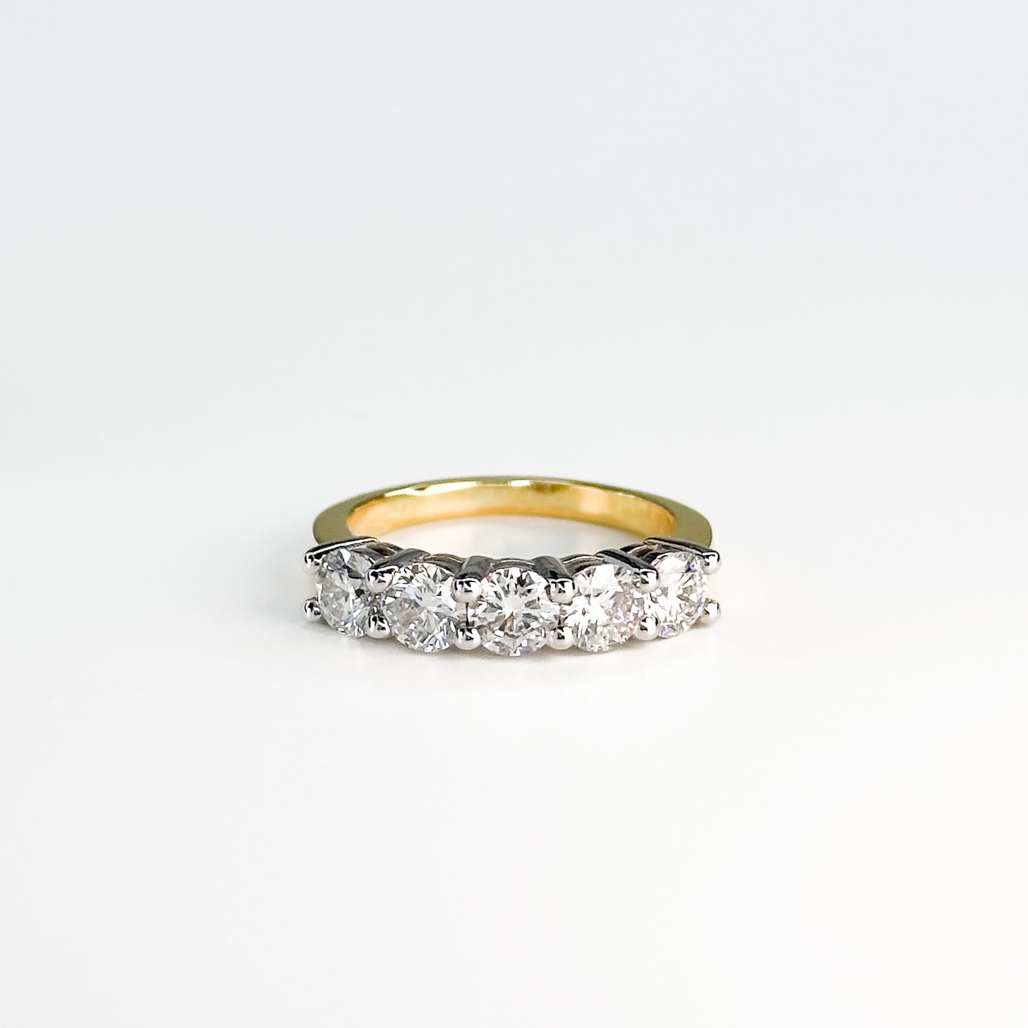5 Round Brilliant Cut Diamond Ring