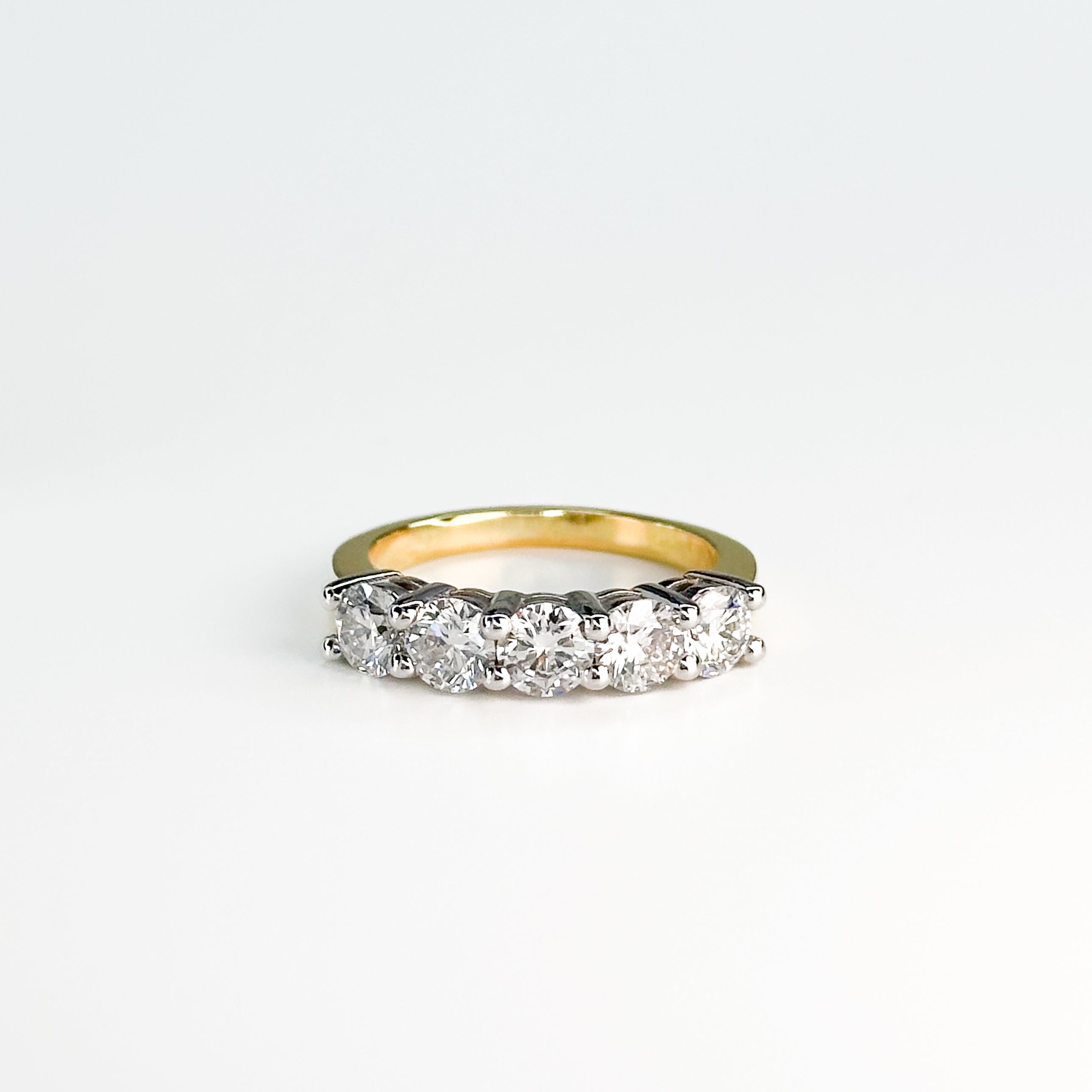 5 Round Brilliant Cut Diamond Ring
