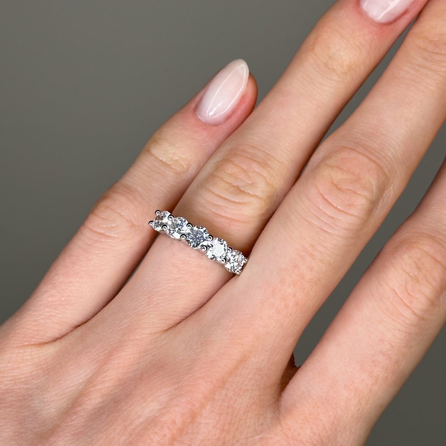 5 Round Brilliant Cut Diamond Ring
