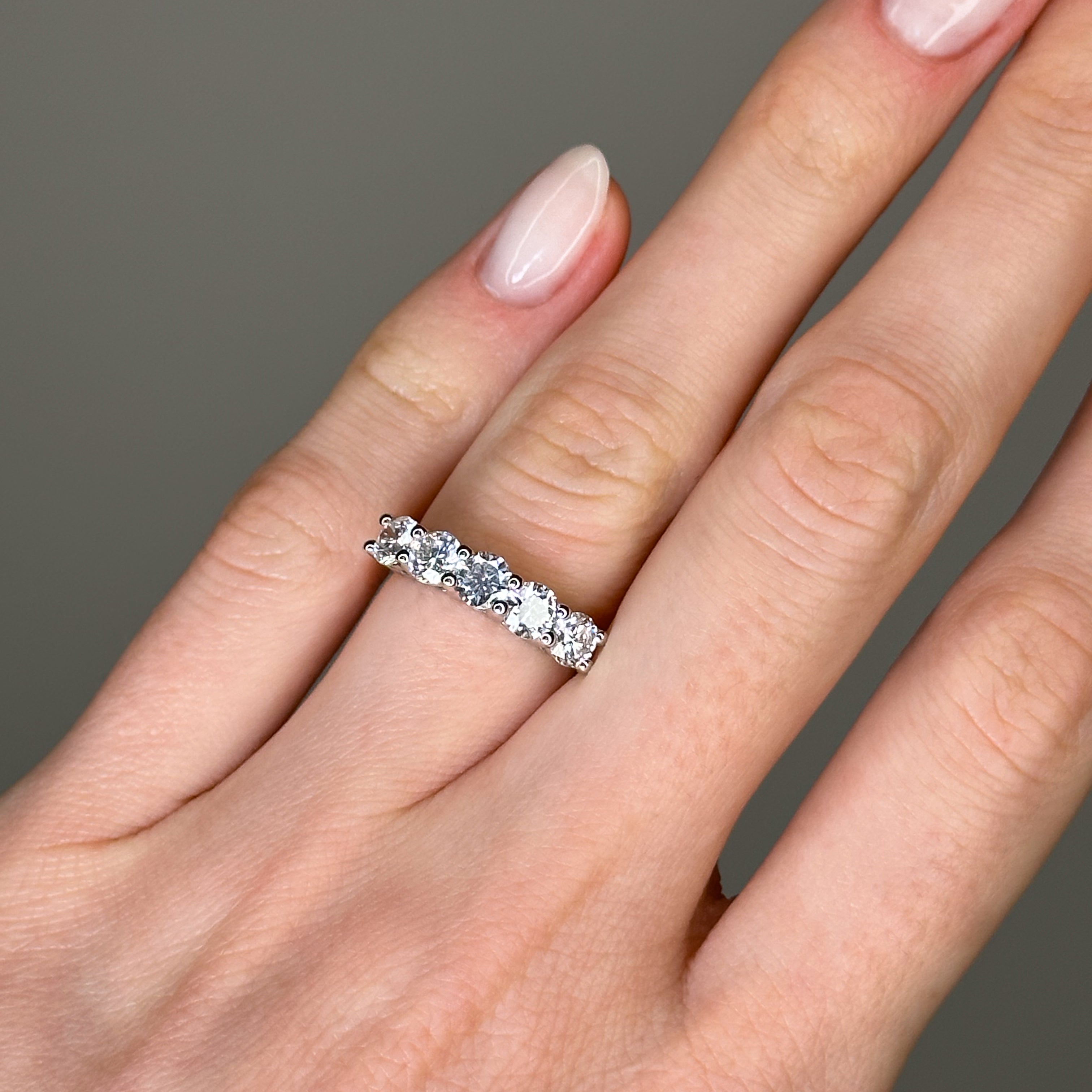 5 Round Brilliant Cut Diamond Ring