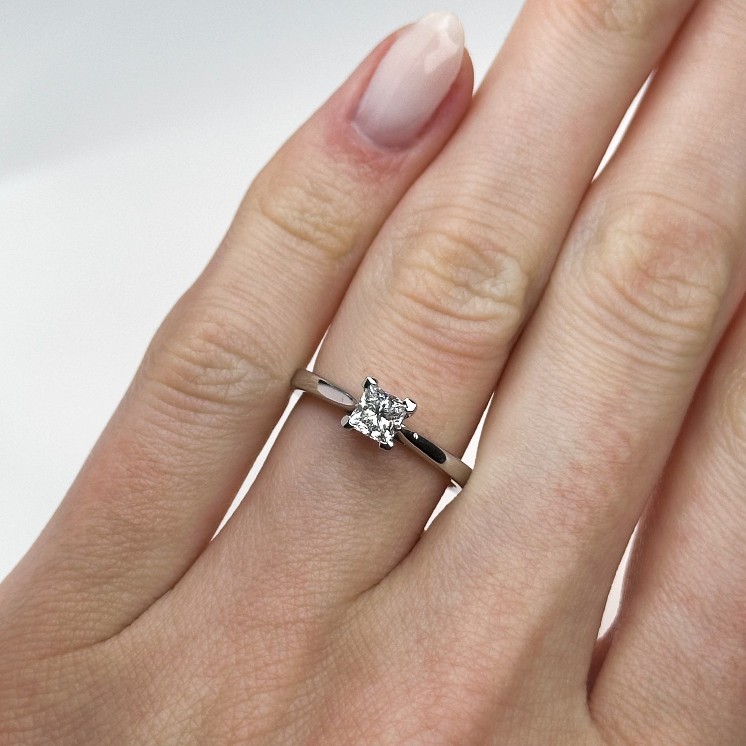 0.75ct GIA Princess Cut Diamond Ring