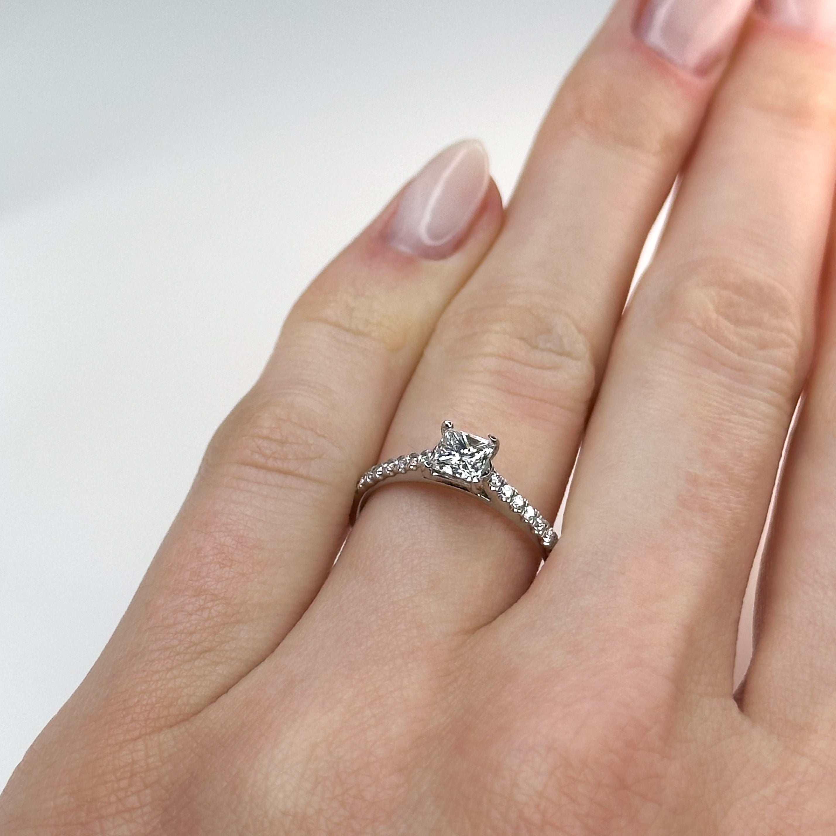 0.50ct GIA Princess Cut Diamond Ring