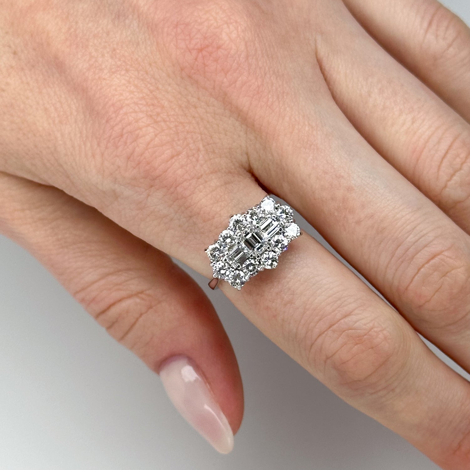 1.73ct Diamond Cluster Dress Ring