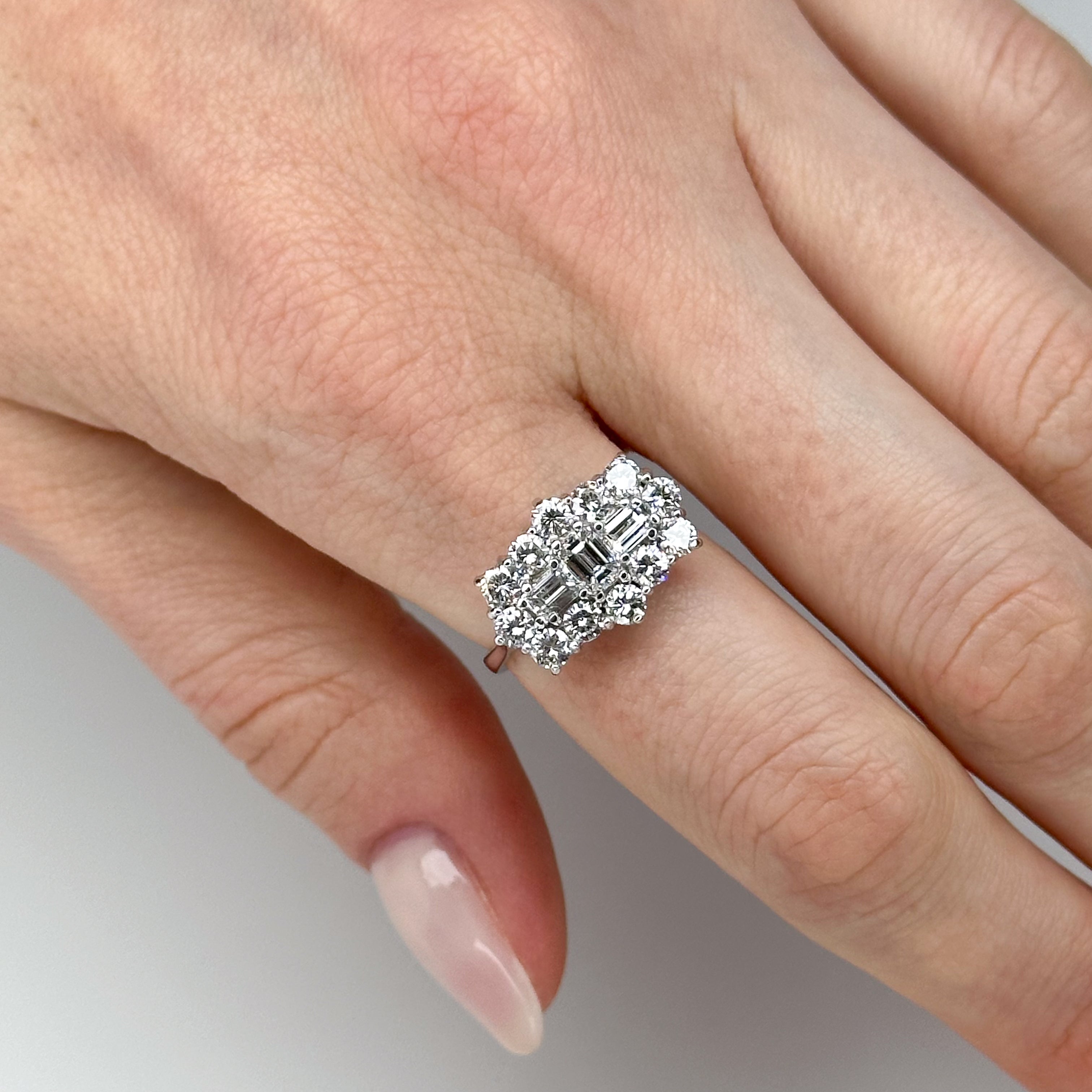 1.73ct Diamond Cluster Dress Ring