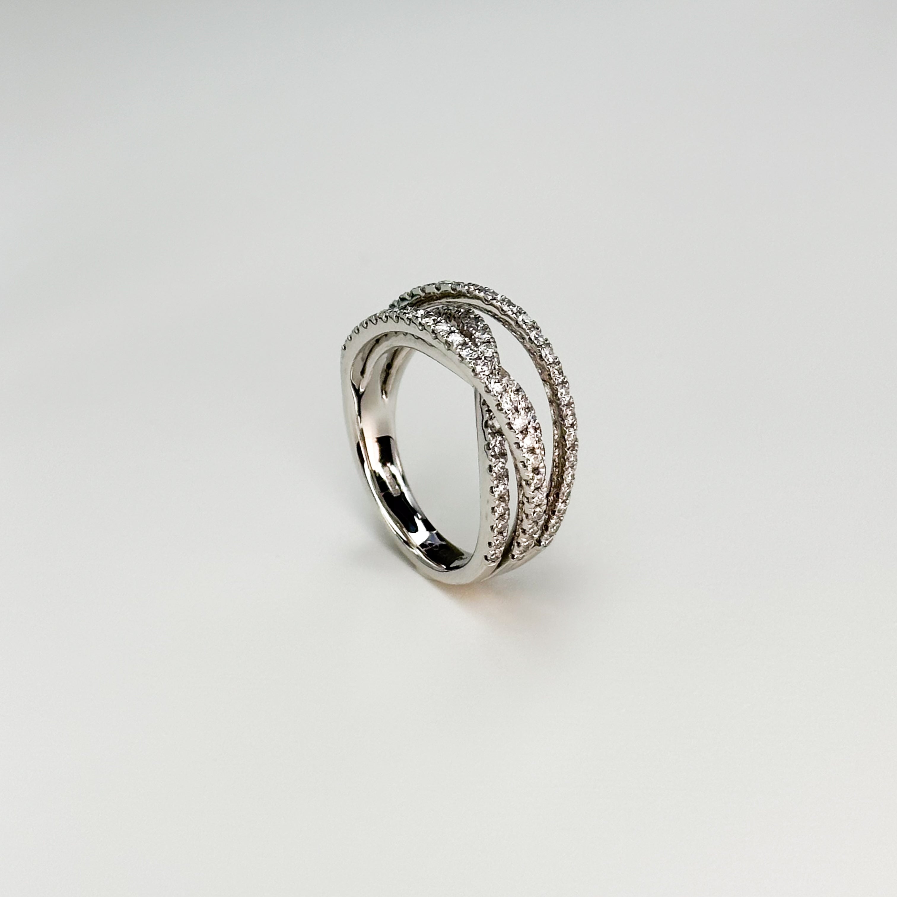 1.00ct Diamond Cross Over Ring