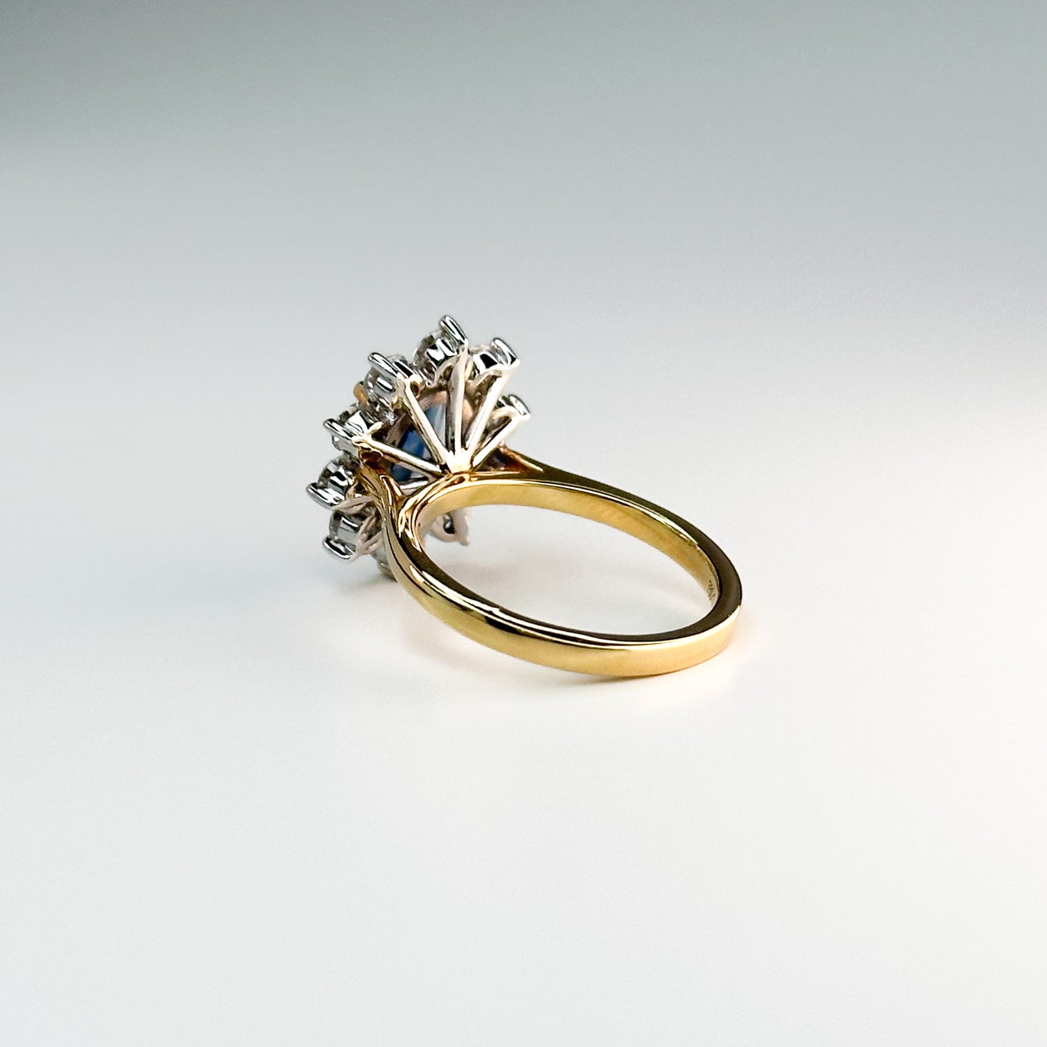 1.77ct Oval Cut Blue Sapphire Ring