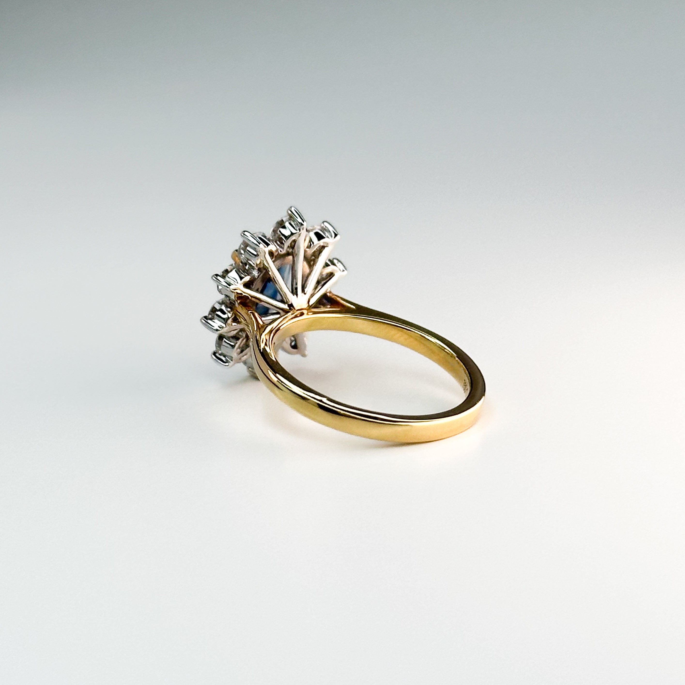 1.77ct Oval Cut Blue Sapphire Ring
