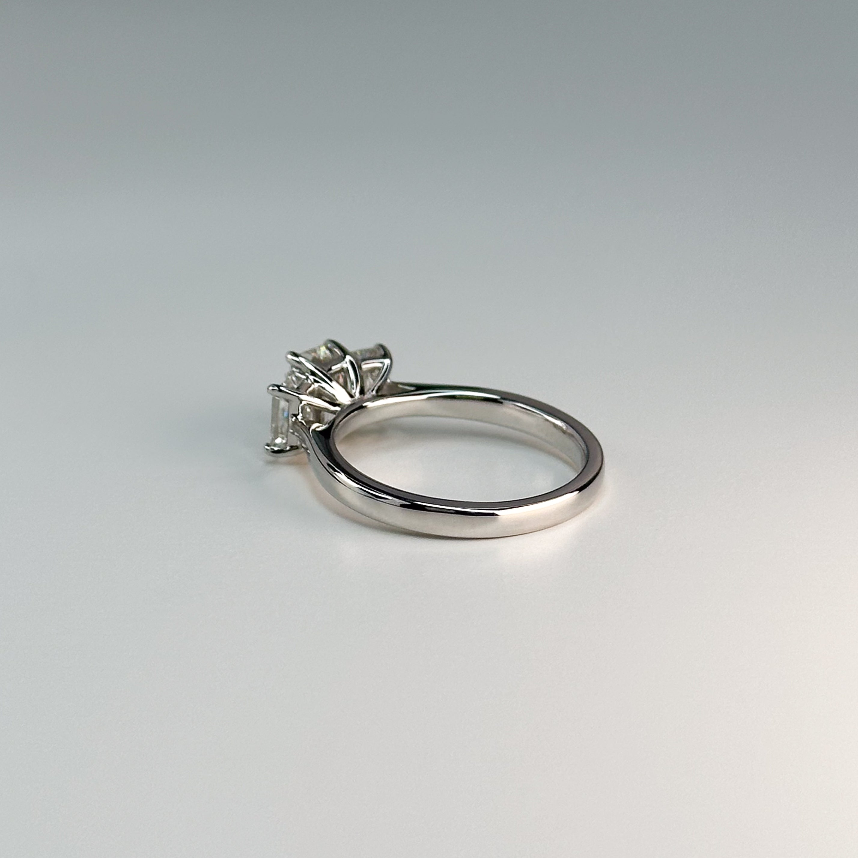 GIA Emerald Cut Diamond Trilogy