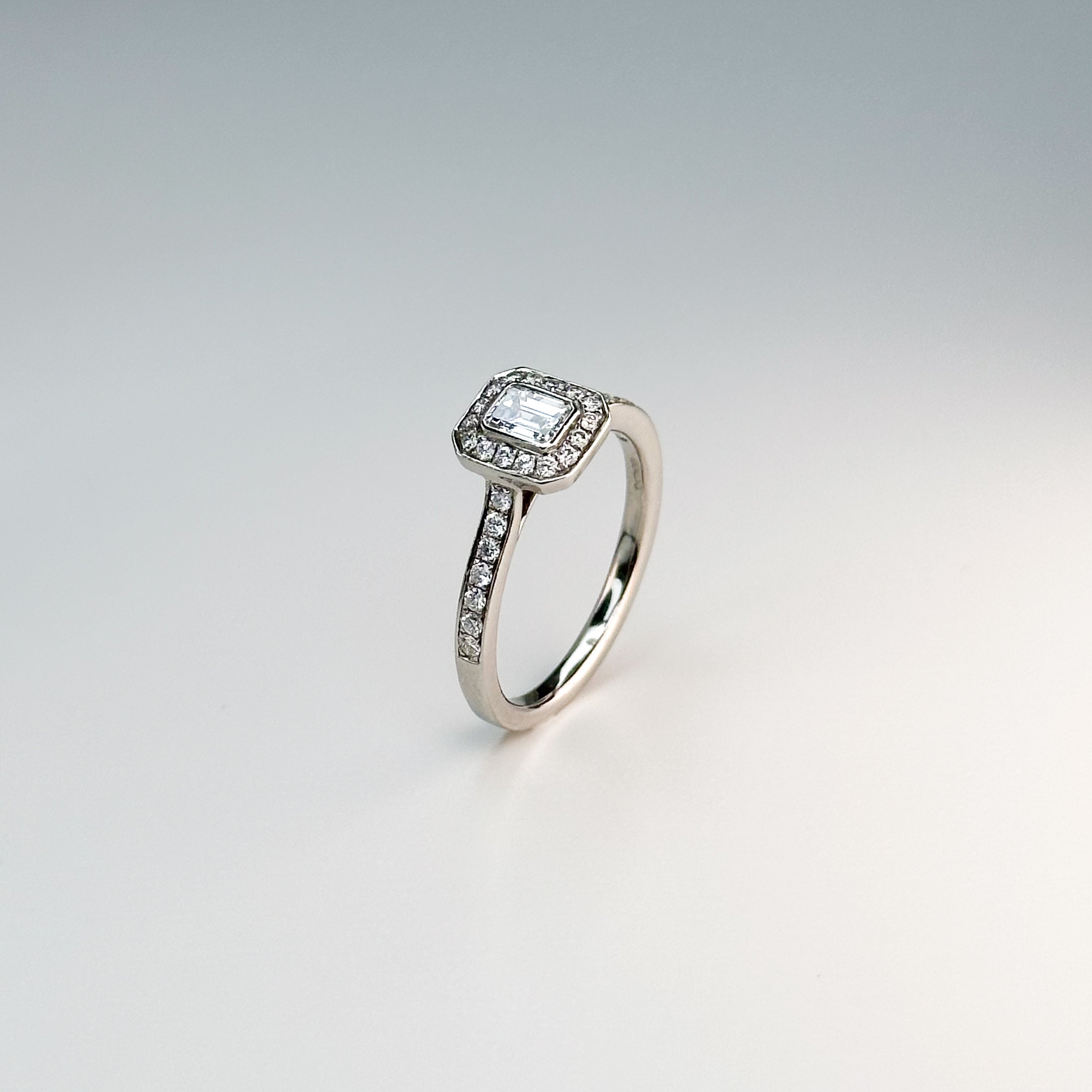 GIA Certified Diamond Cluster Ring in Platinum