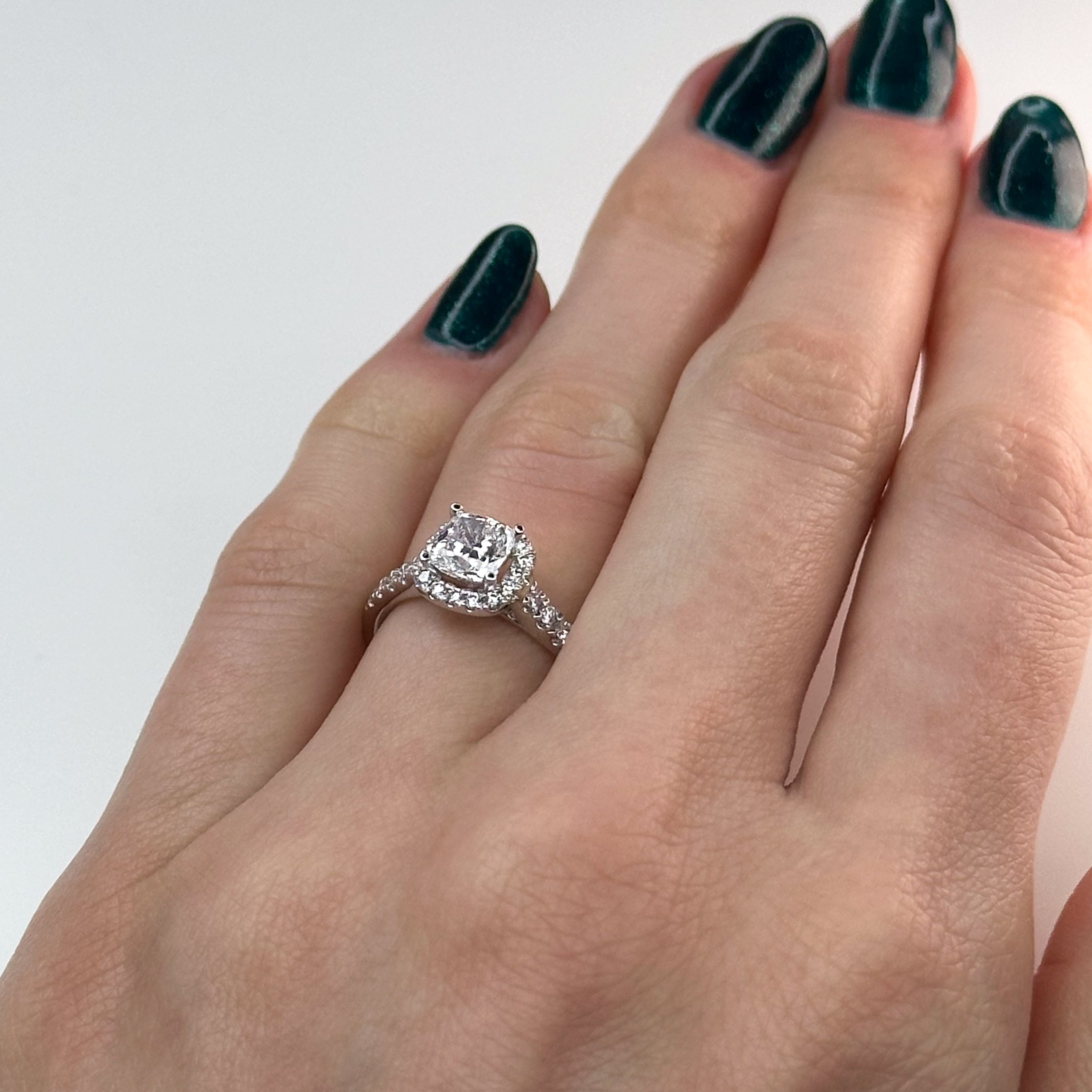 1.00ct GIA Cushion Cut Diamond Ring