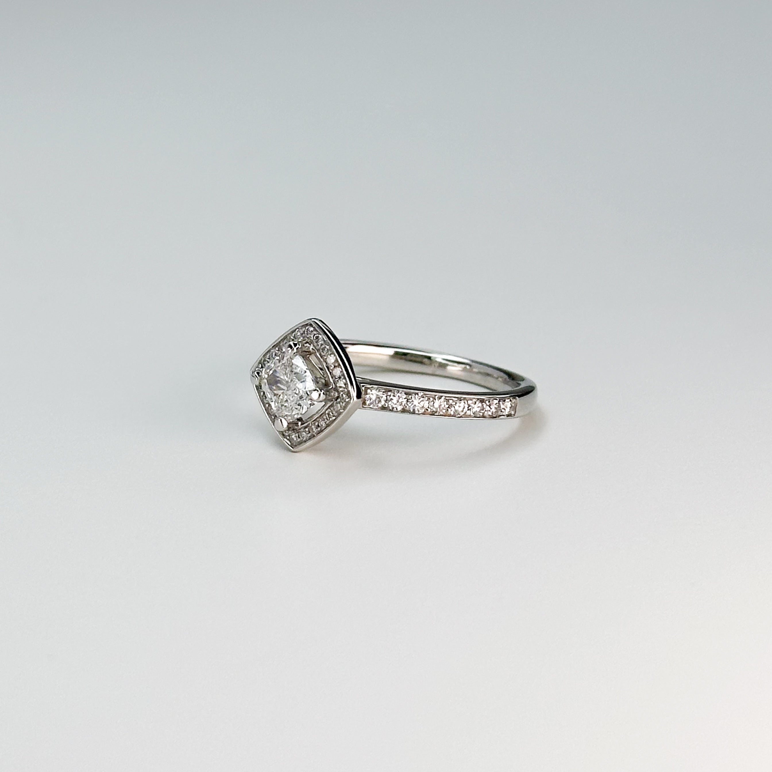 0.50ct GIA Cushion Cut Diamond Ring