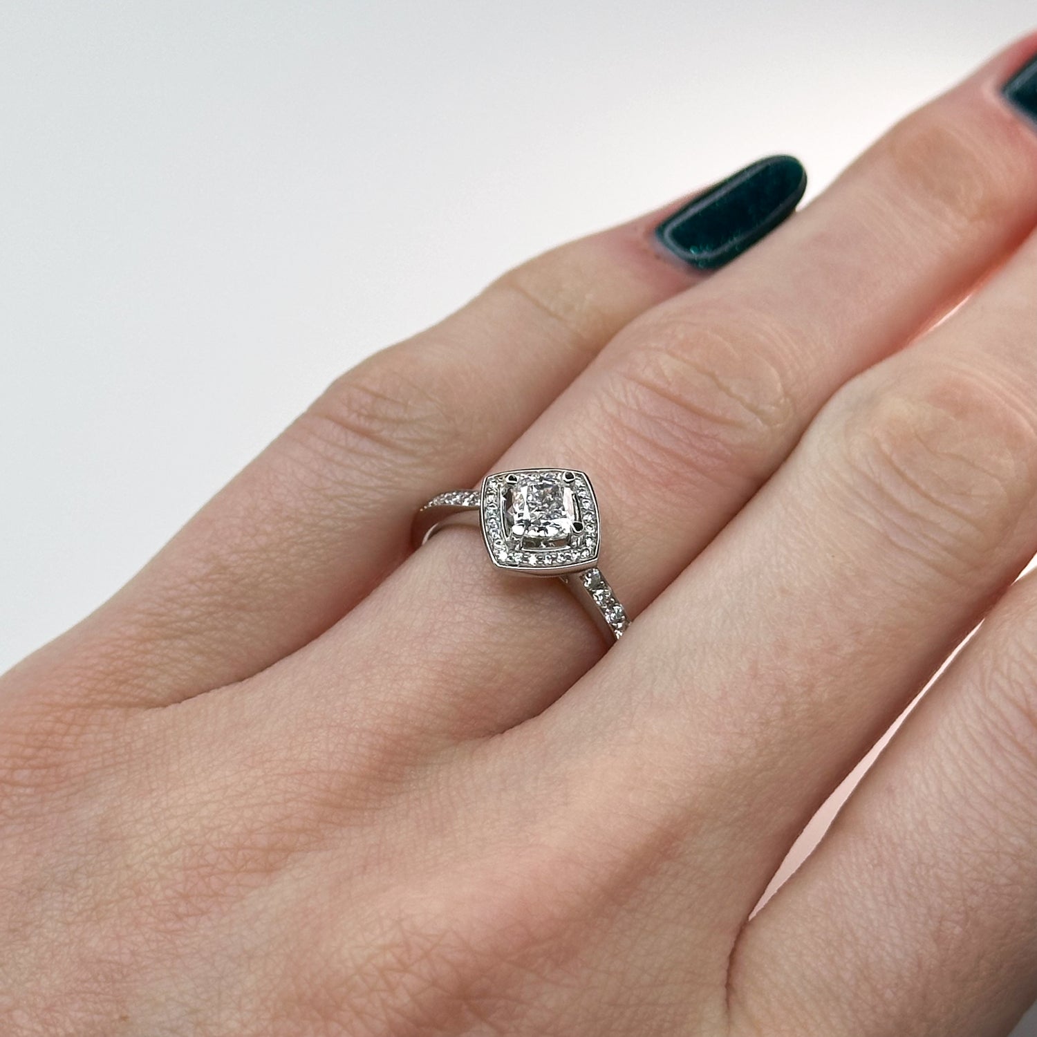 0.50ct GIA Cushion Cut Diamond Ring